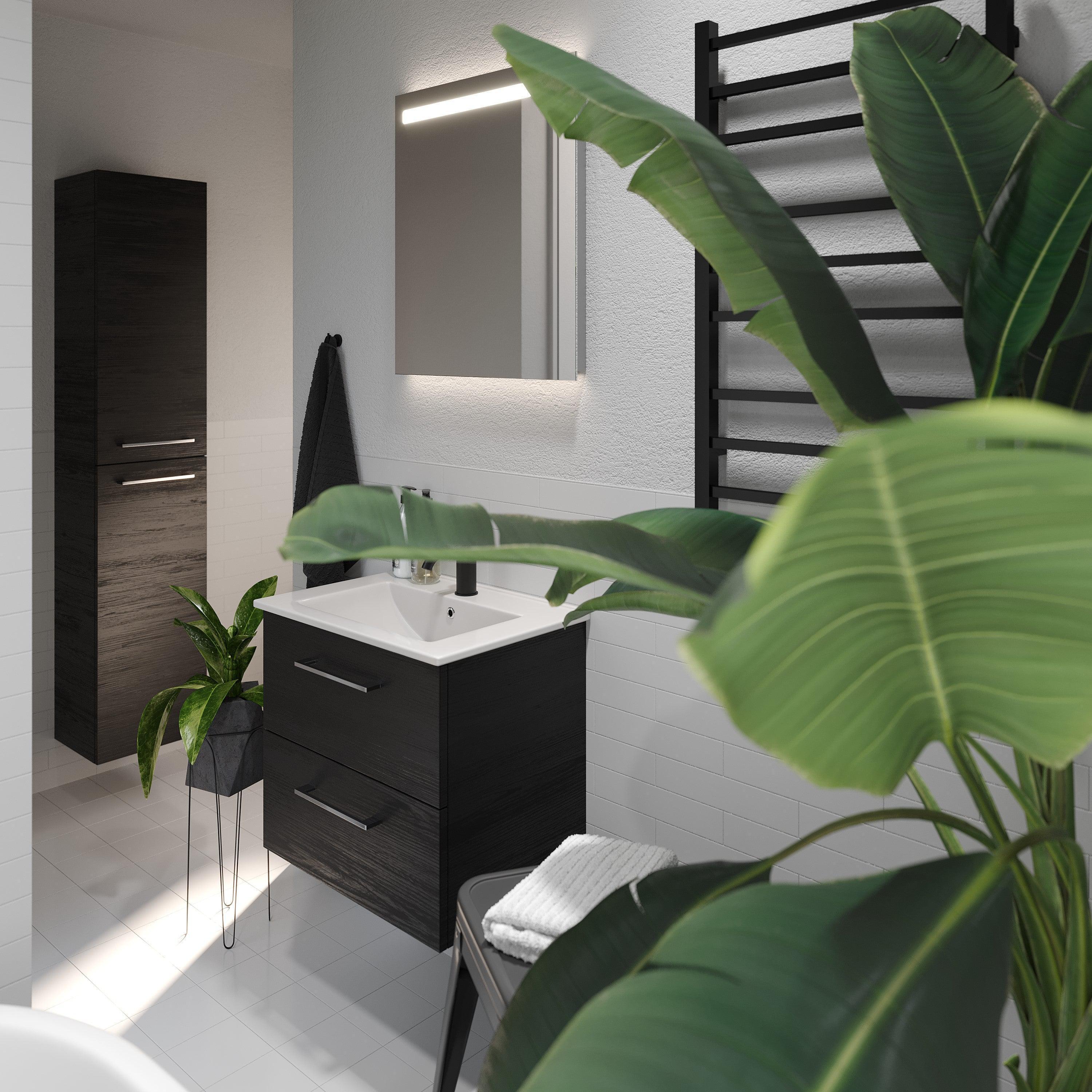 Nordfeld Badrumsmöbler, svart Trä