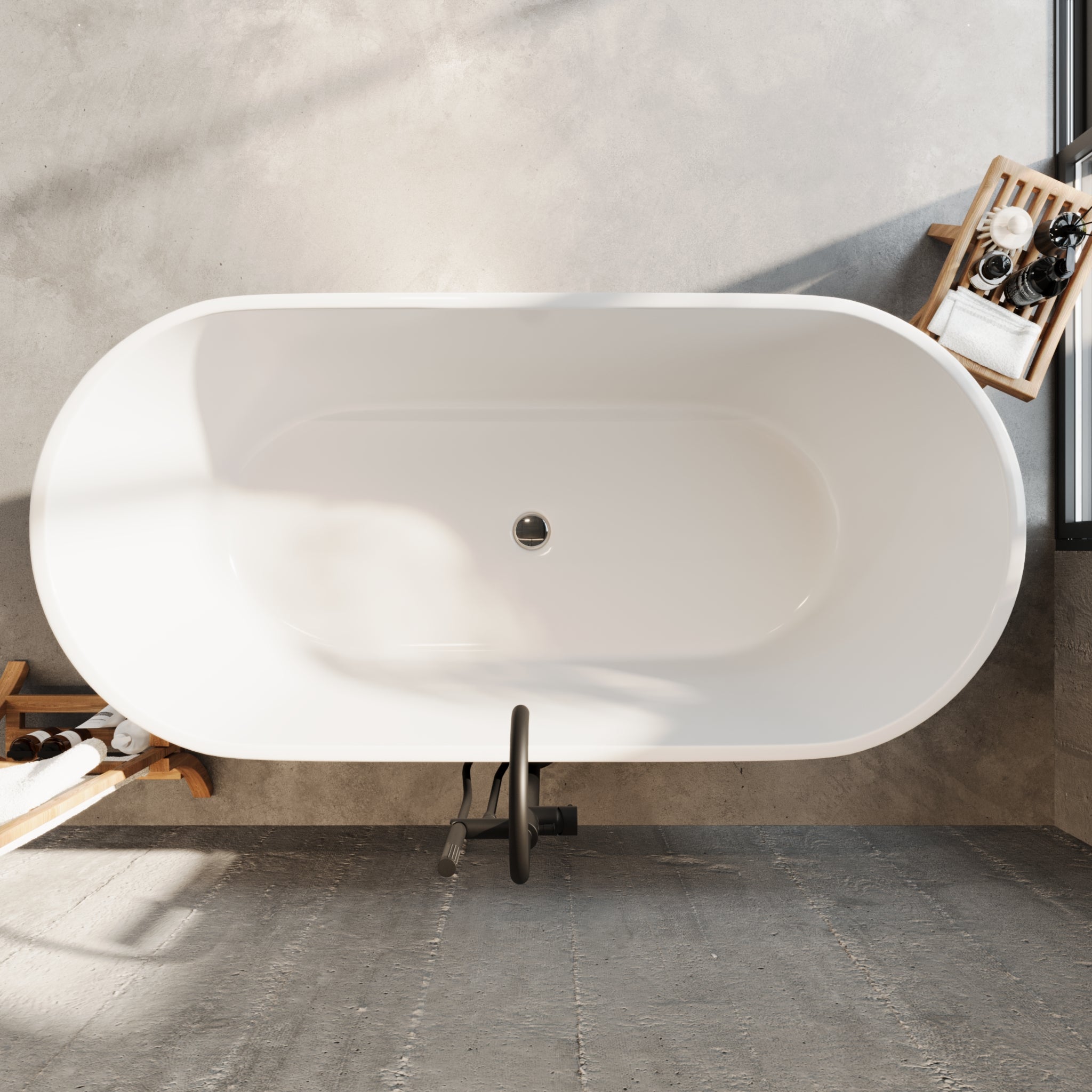 Edison fristående badkar 170 cm