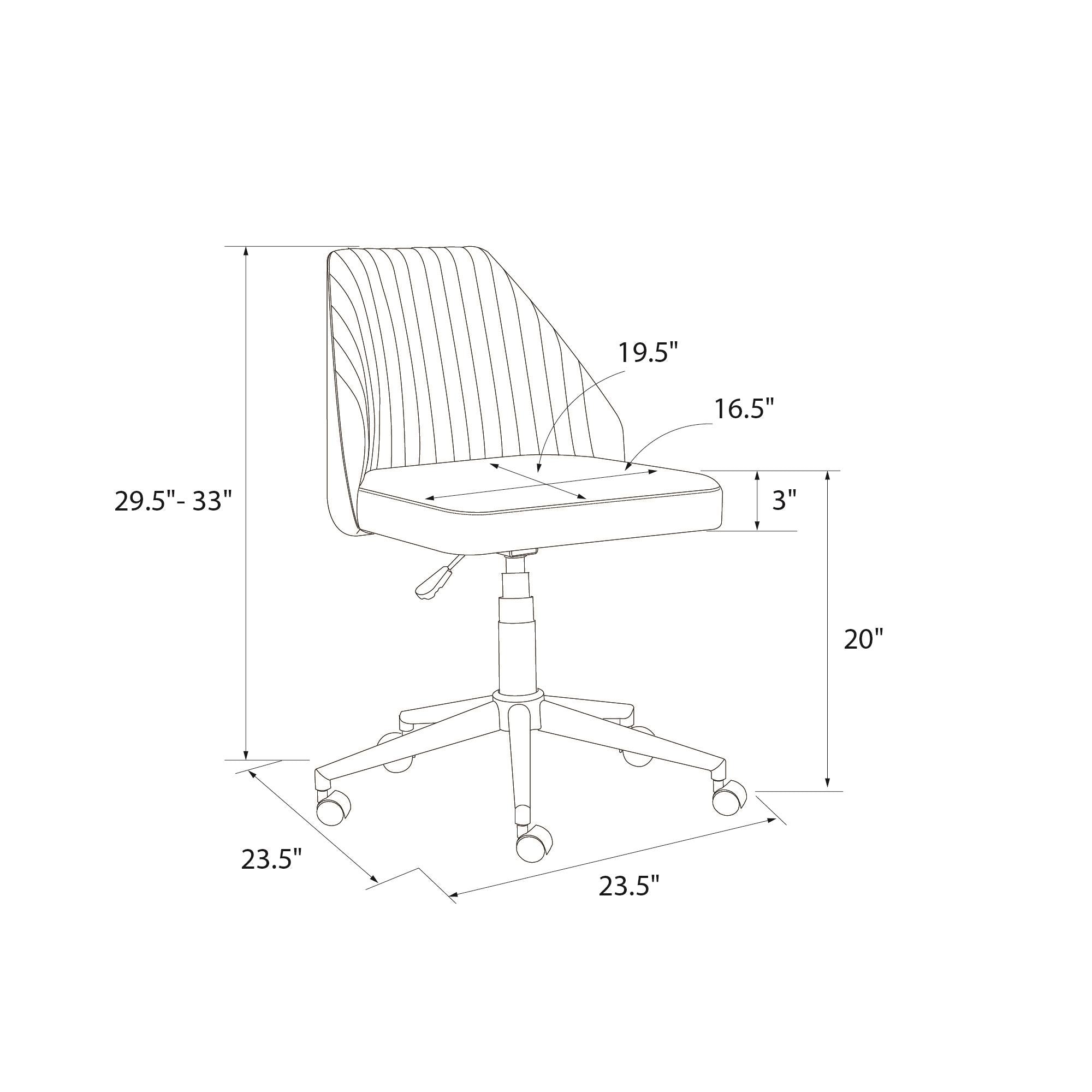 Brittany office chair, blue