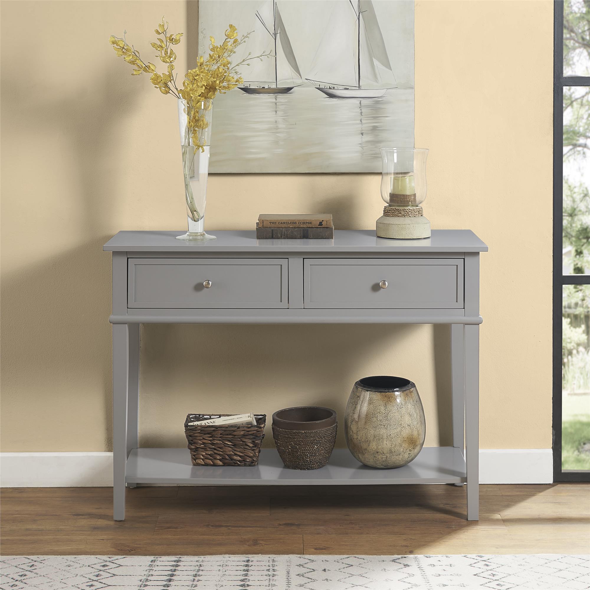 Franklin console table, grey