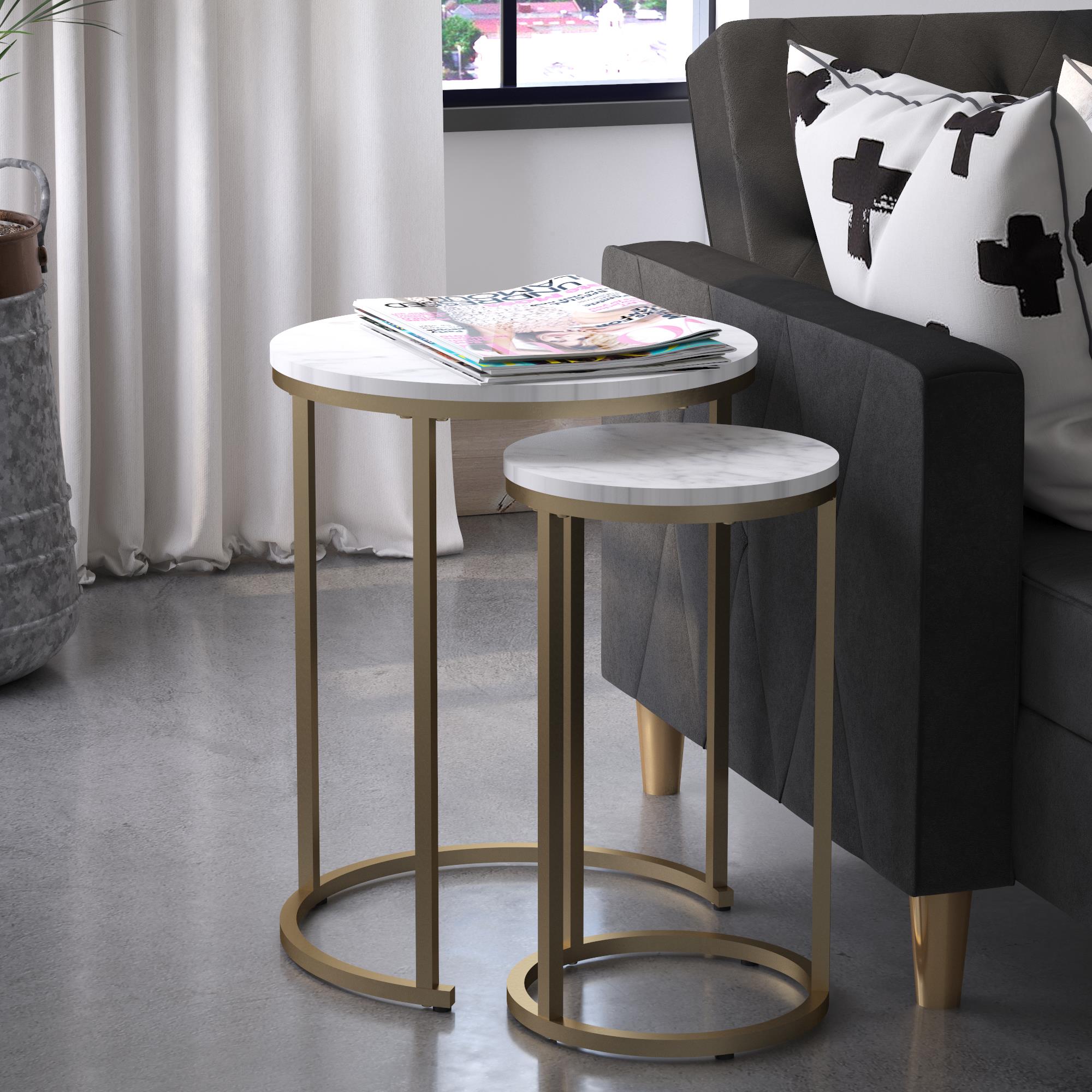Amelia Nesting Coffee Tables, White - MASTERSTORE - 8595677158670 - Sofaborde - 2759891COM - 8595677158670