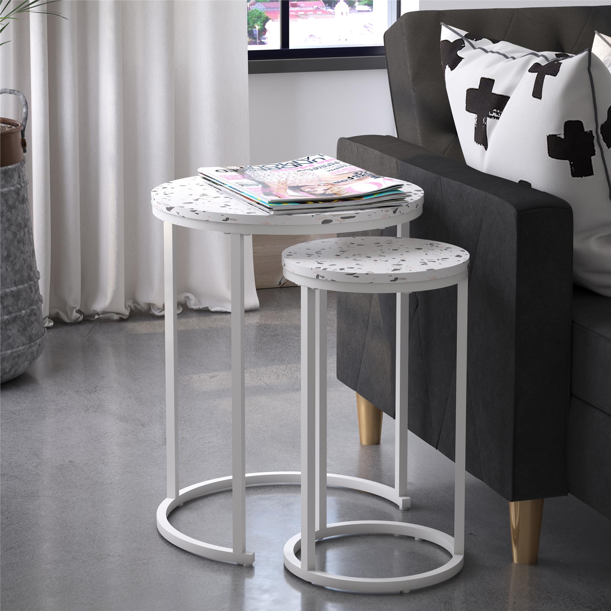 Amelia side table, terrazzo