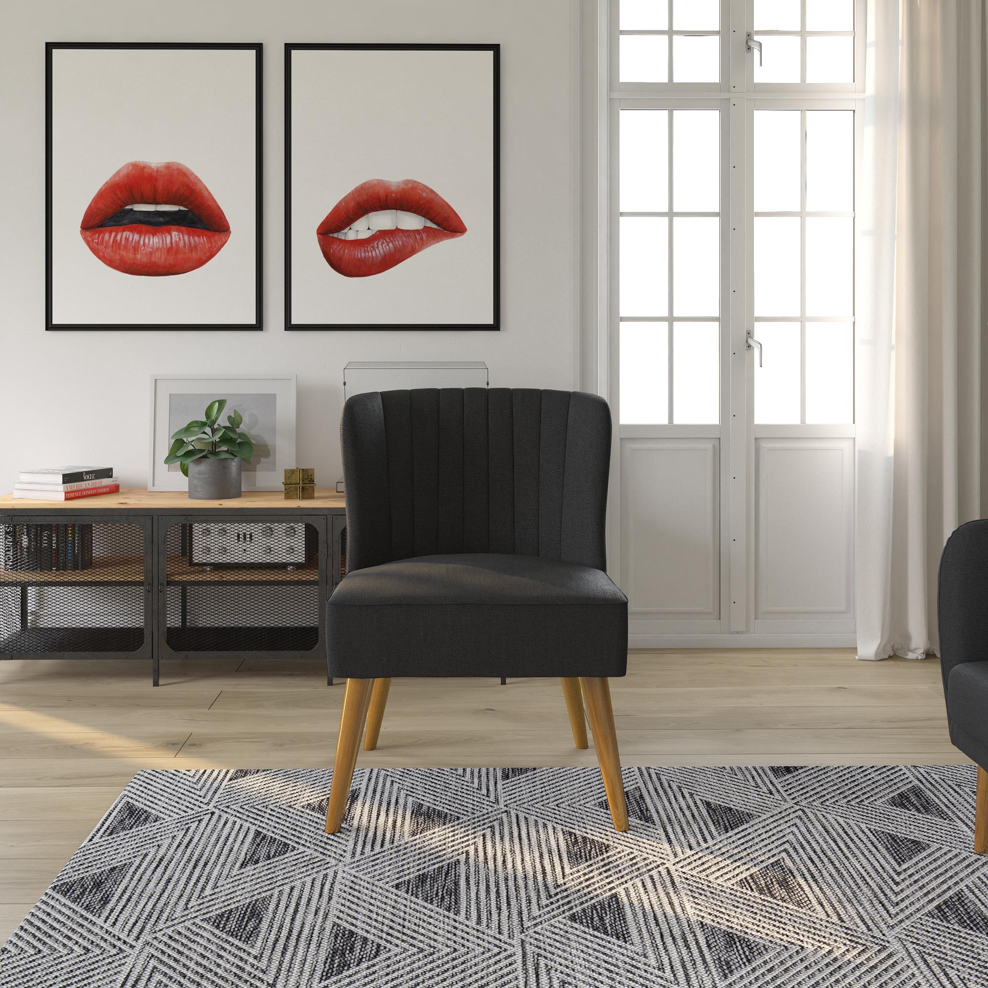 Brittany armchair, dark grey