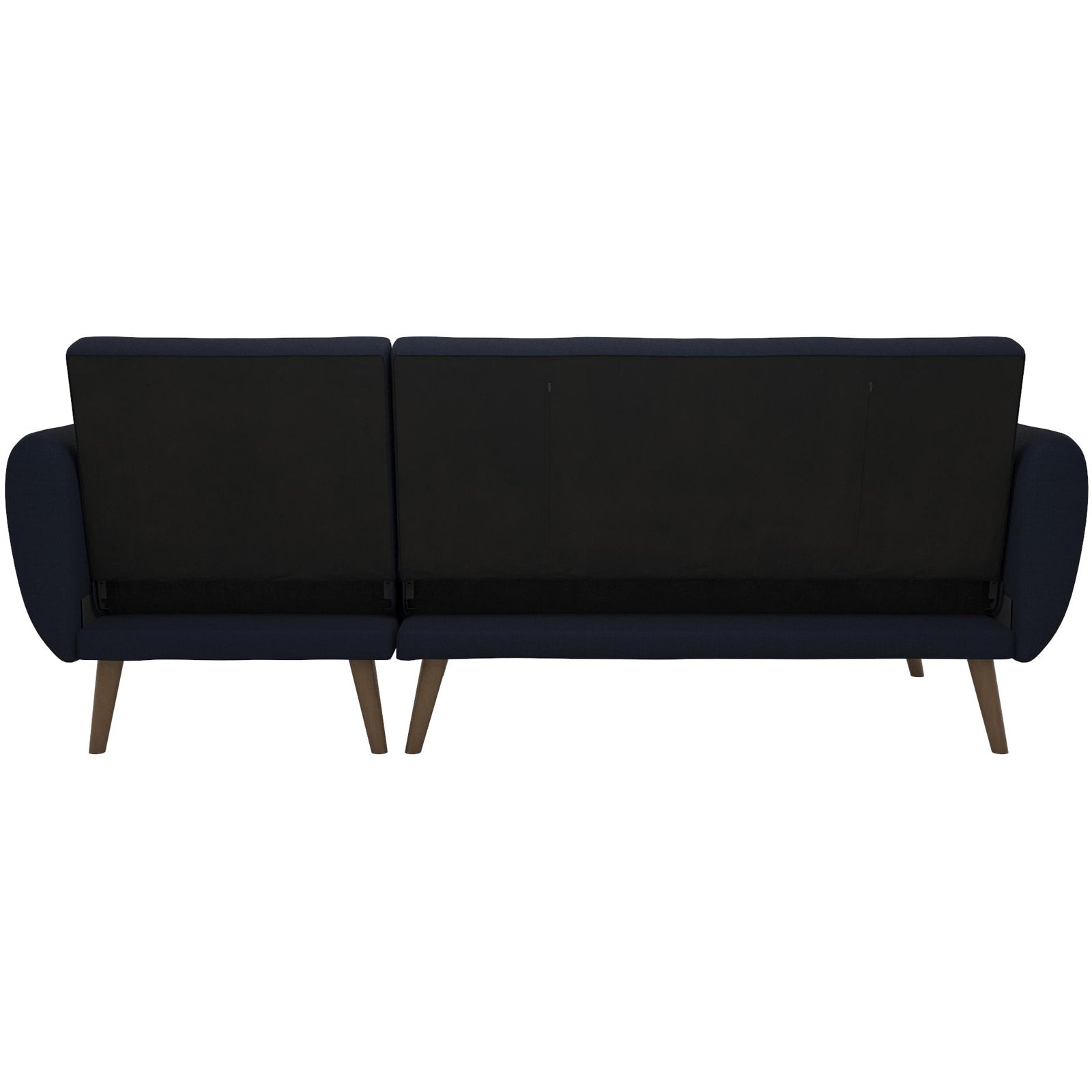 Brittany 3-seater sofa bed with chaise longue, blue