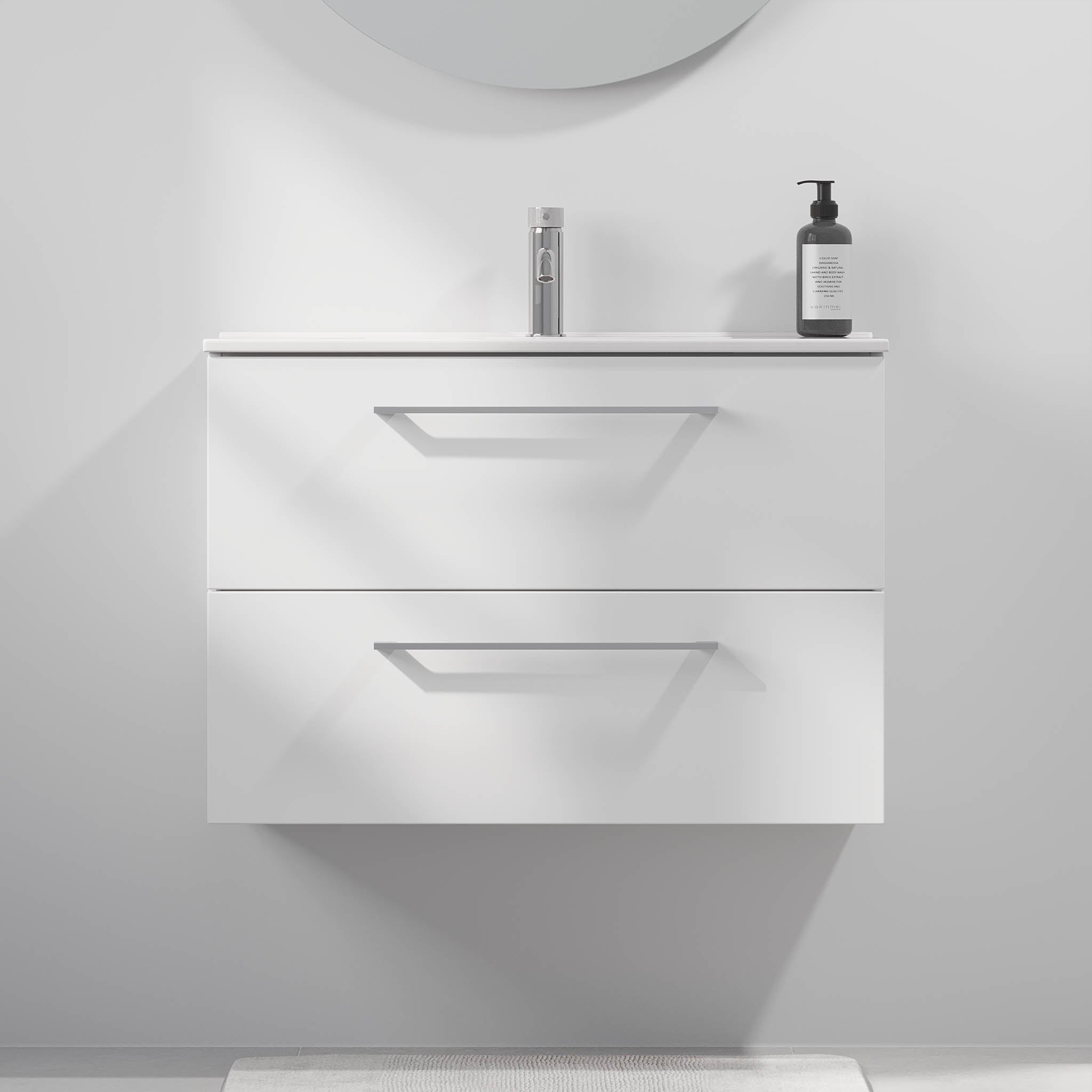 Magnor Badrumsmöbler Slimline med lådor, Mattvit
