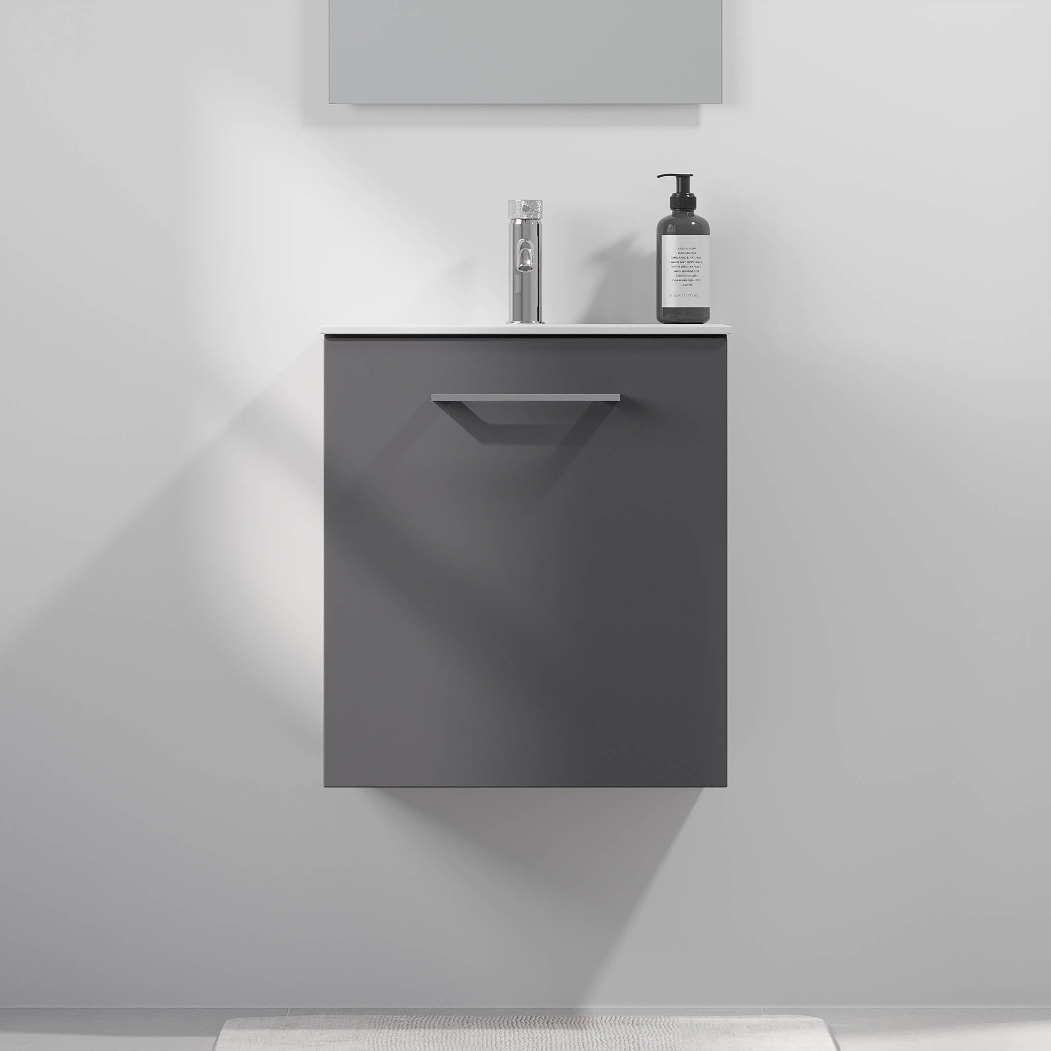 Hamar Slimline Badrumsmöbler, Antracitgrå