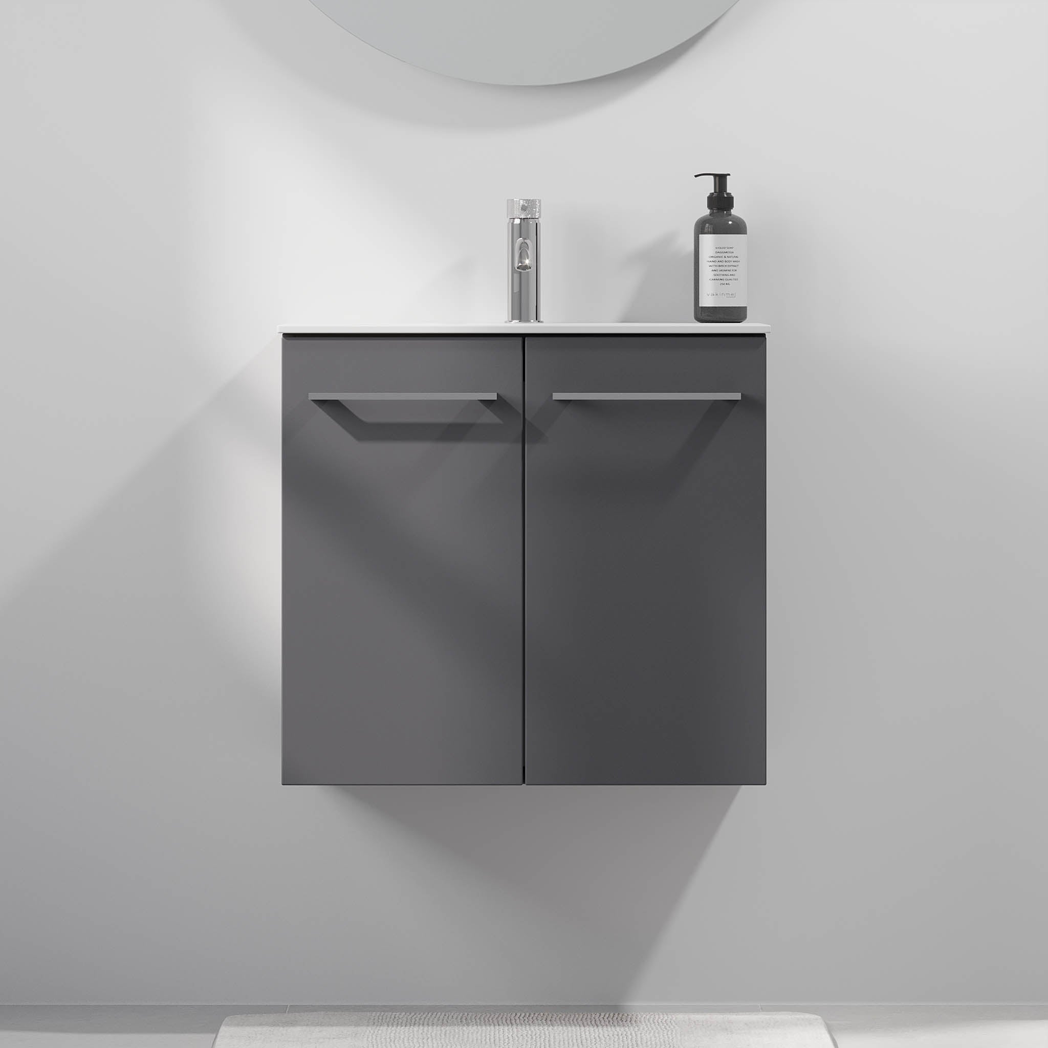 Hamar Slimline Badrumsmöbler, Antracitgrå