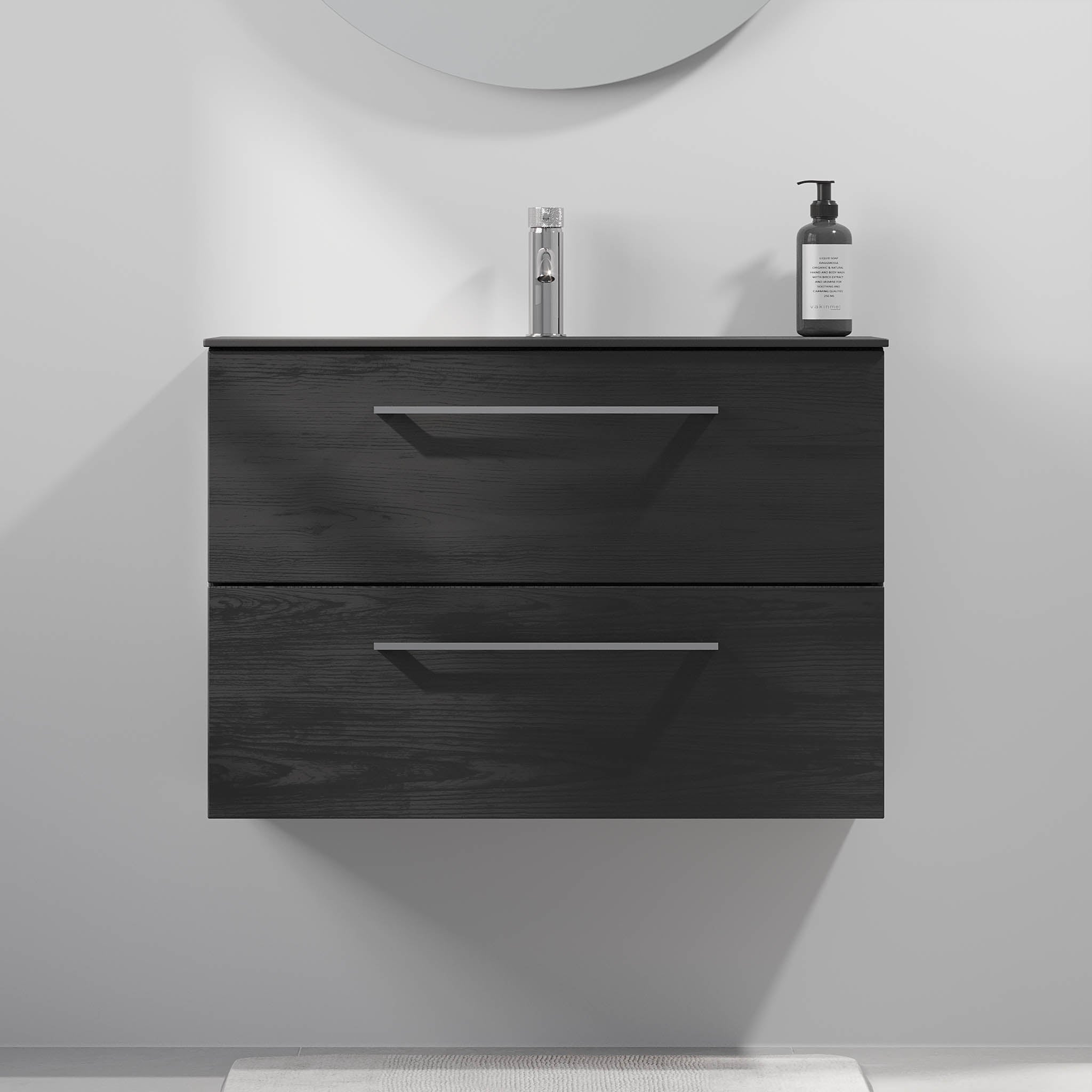 Horten Slimline Badrumsmöbler, Svart Trä
