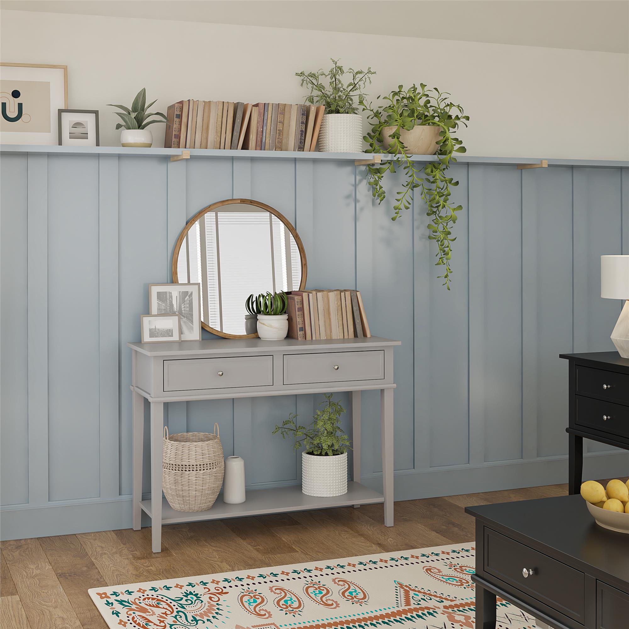 Franklin console table, grey