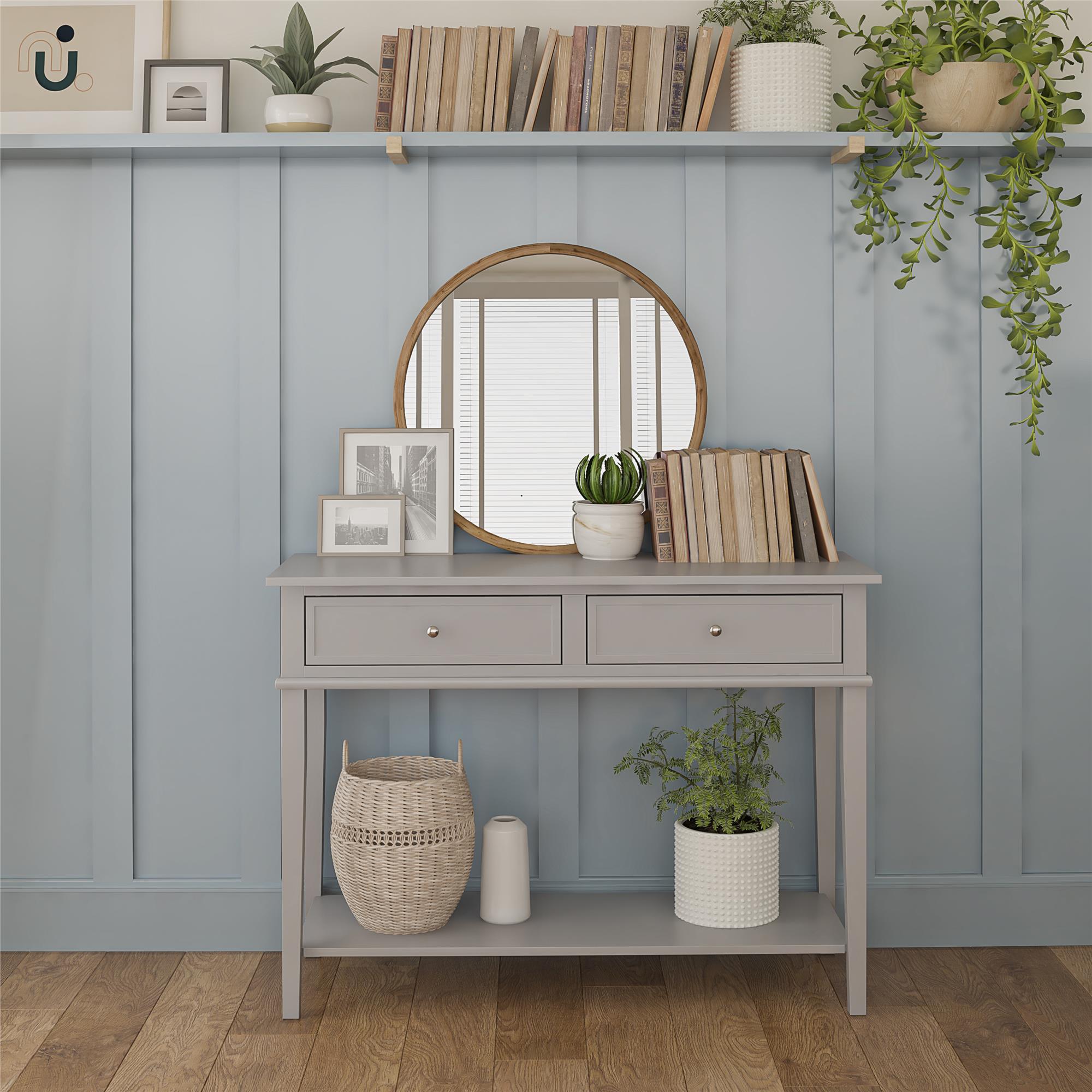 Franklin console table, grey