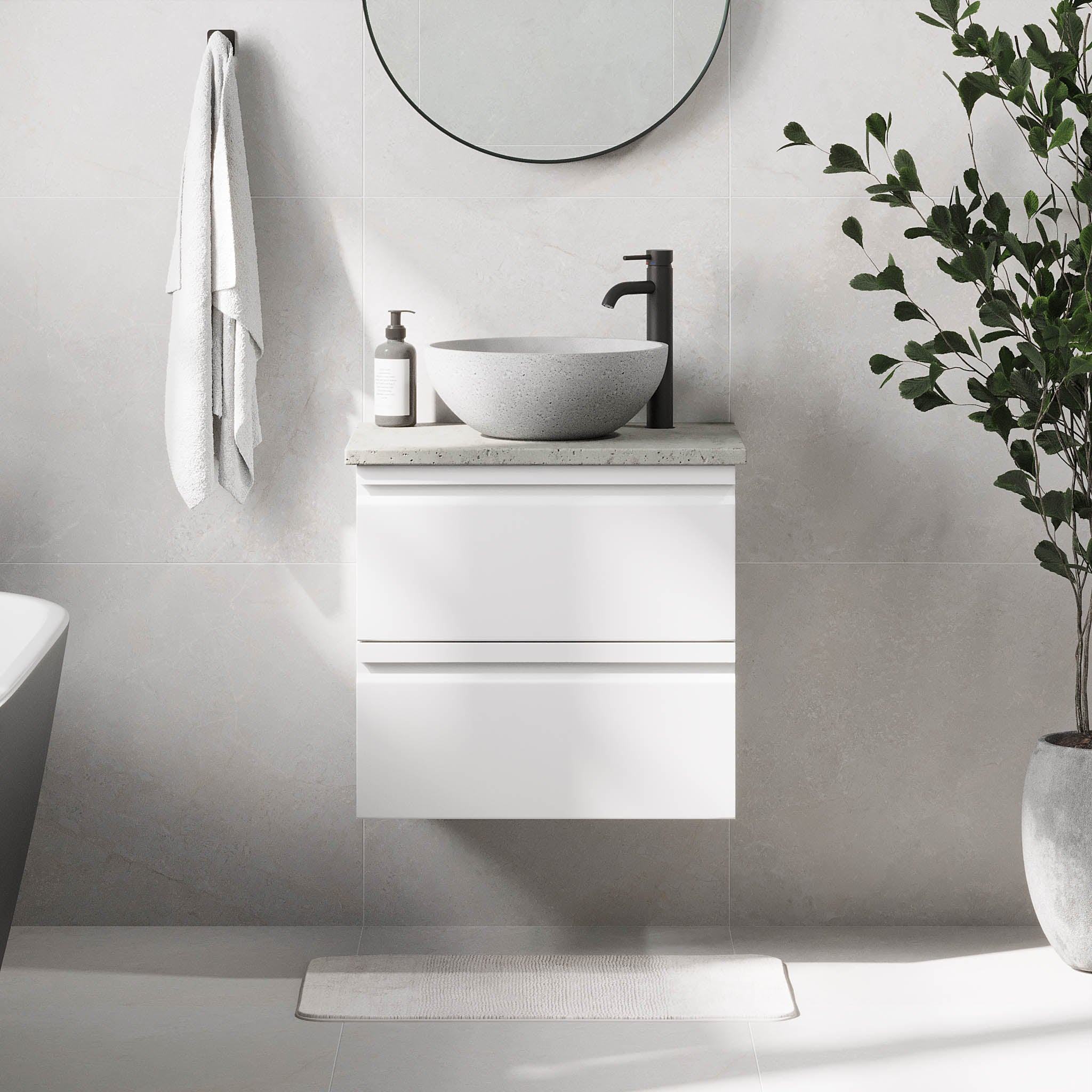 Bardufoss Badrumsmöbler, Vit Matt