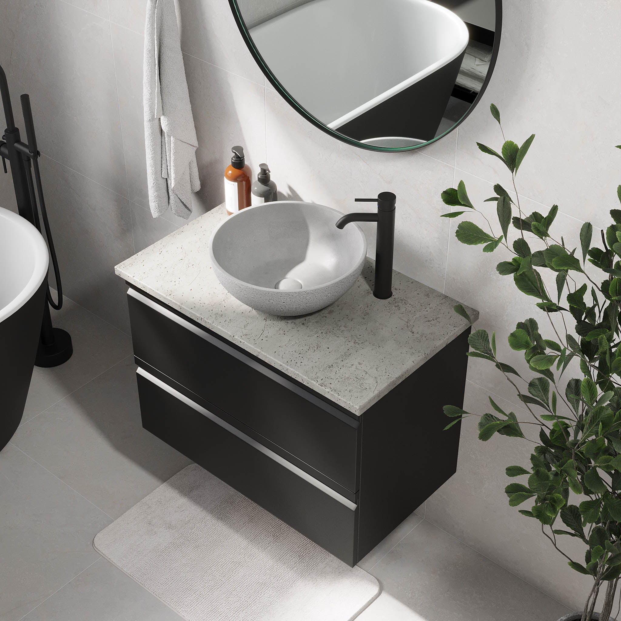 Bardufoss Badrumsmöbler, Svart Matt