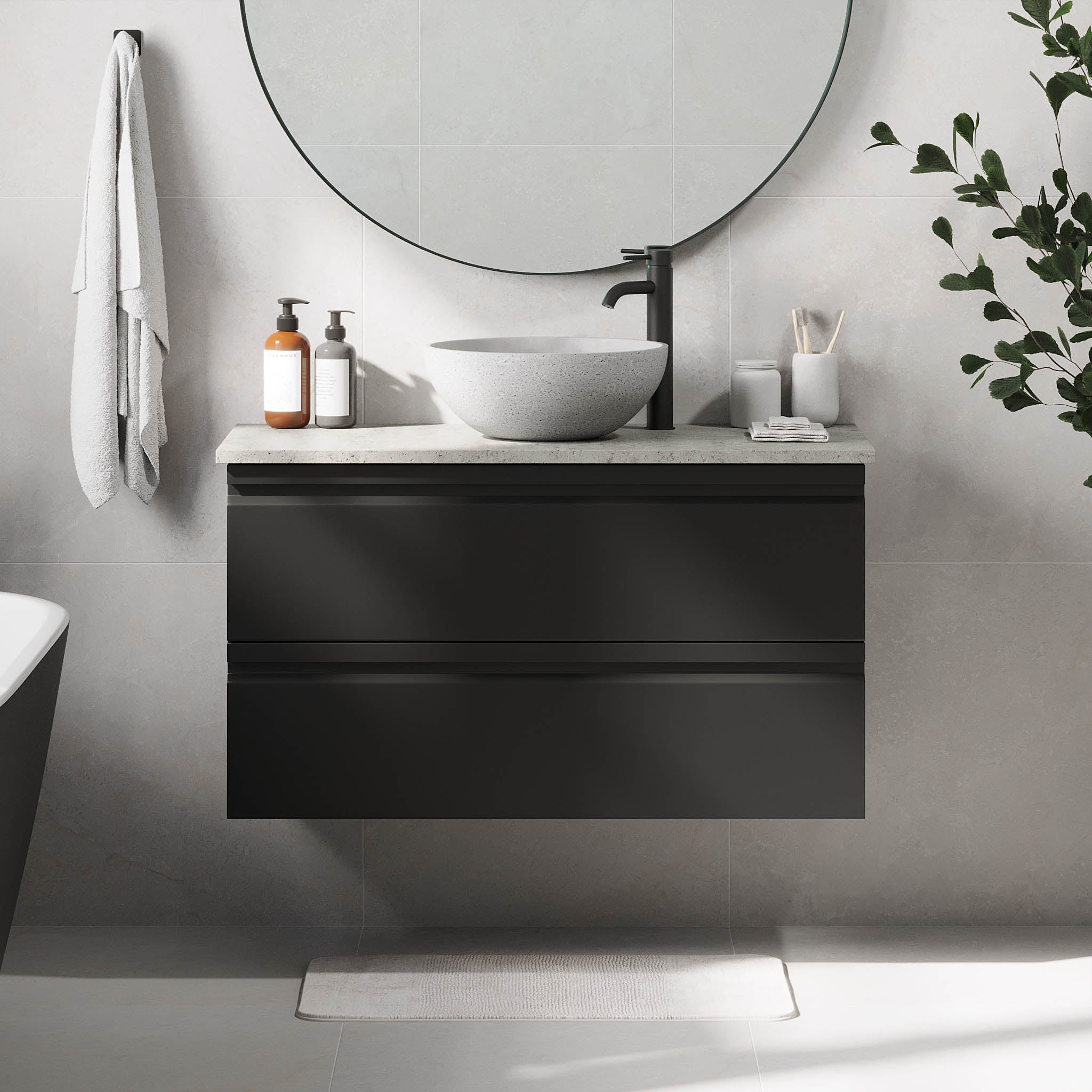 Bardufoss Badrumsmöbler, Svart Matt
