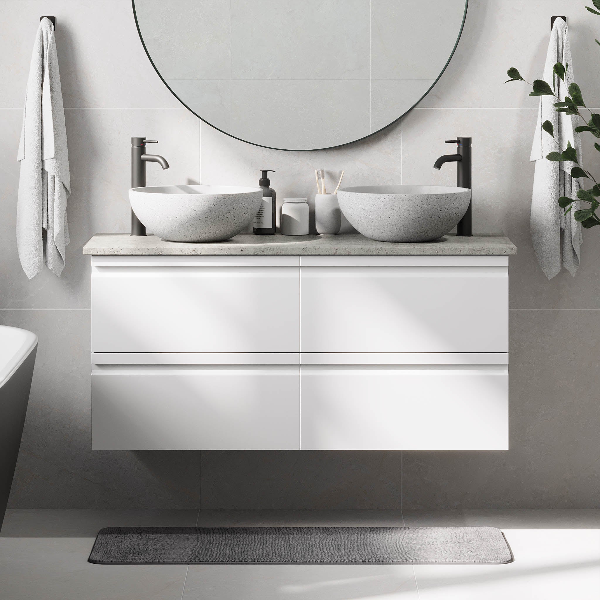 Bardufoss Badrumsmöbler, Vit Matt