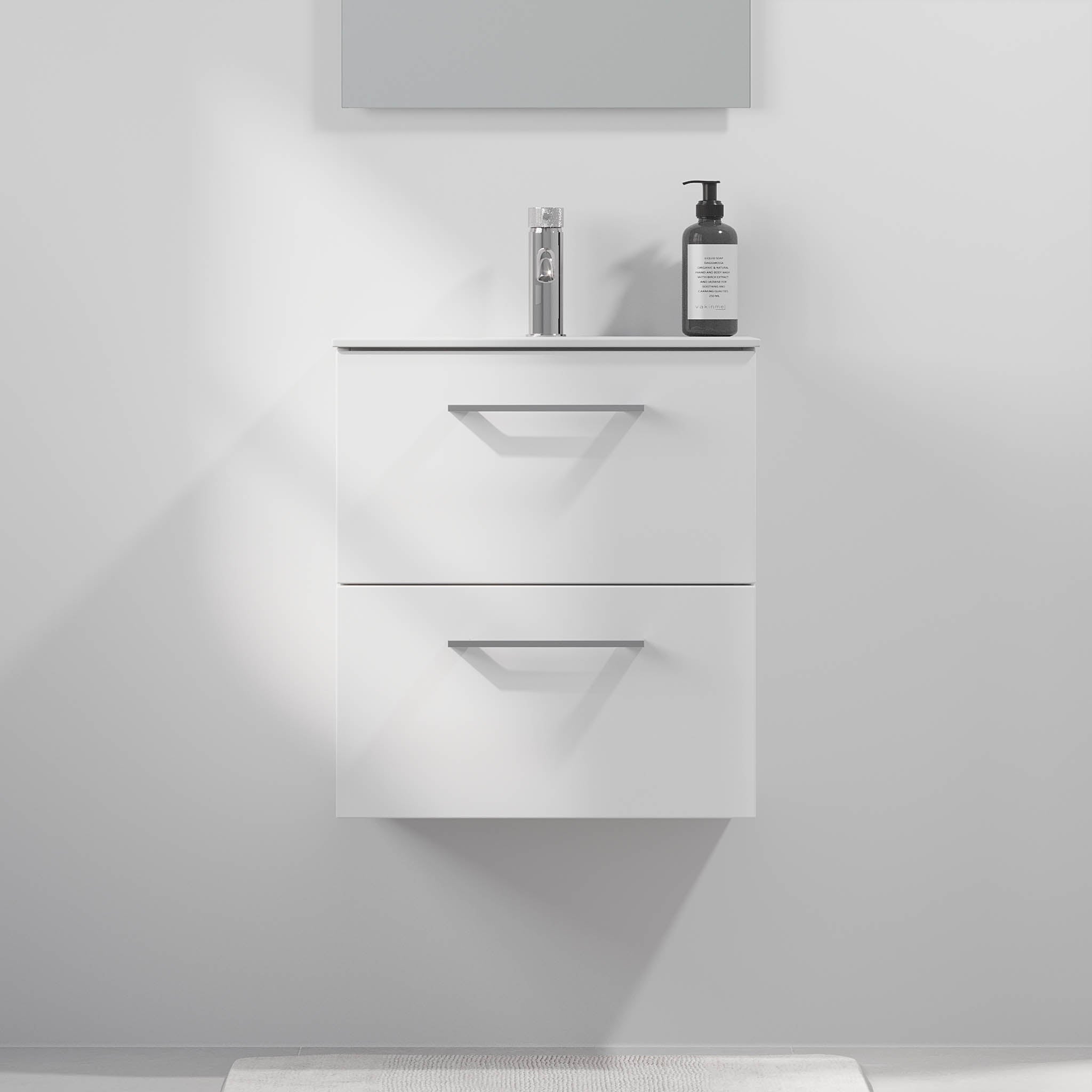 Harstad Slimline Badrumsmöbler, Vit Matt