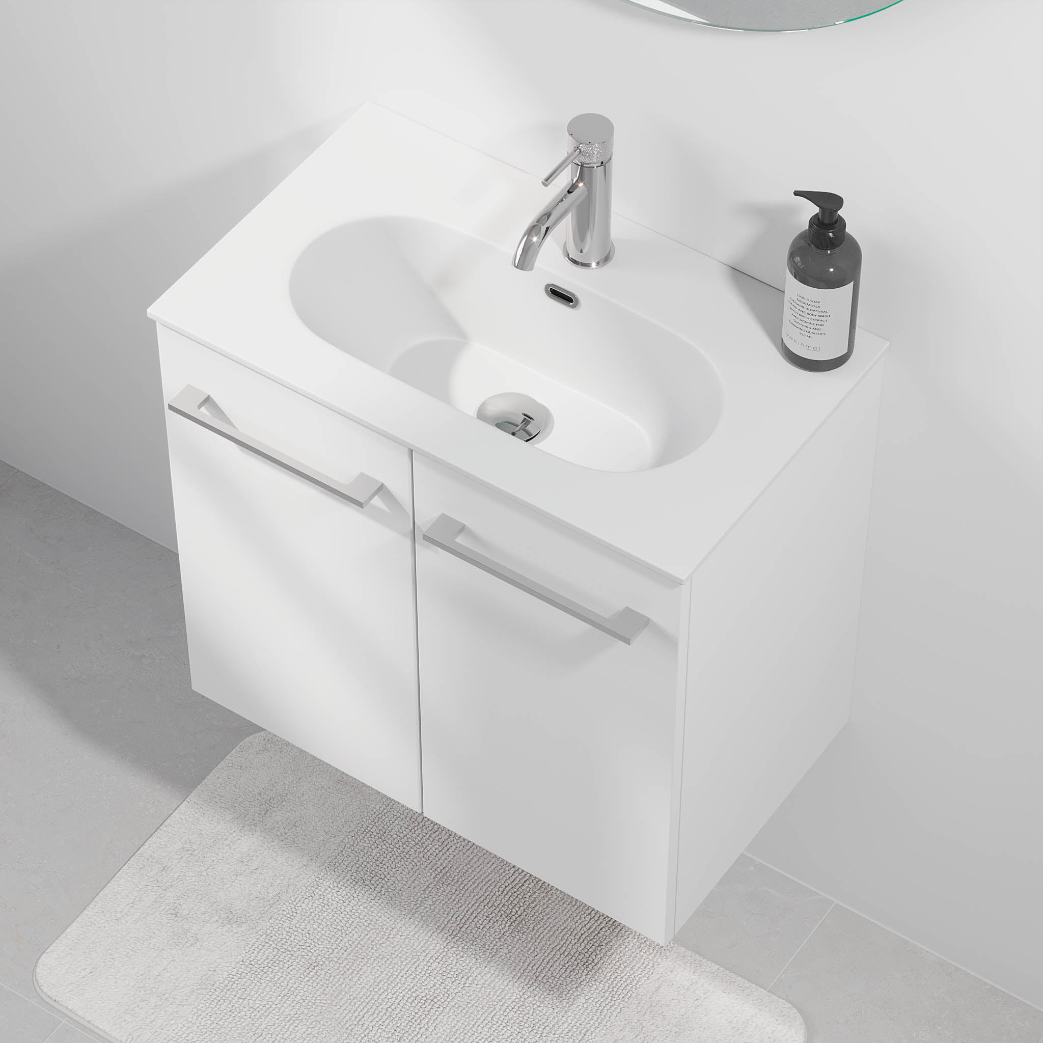 Harstad Slimline Badrumsmöbler, Vit Matt