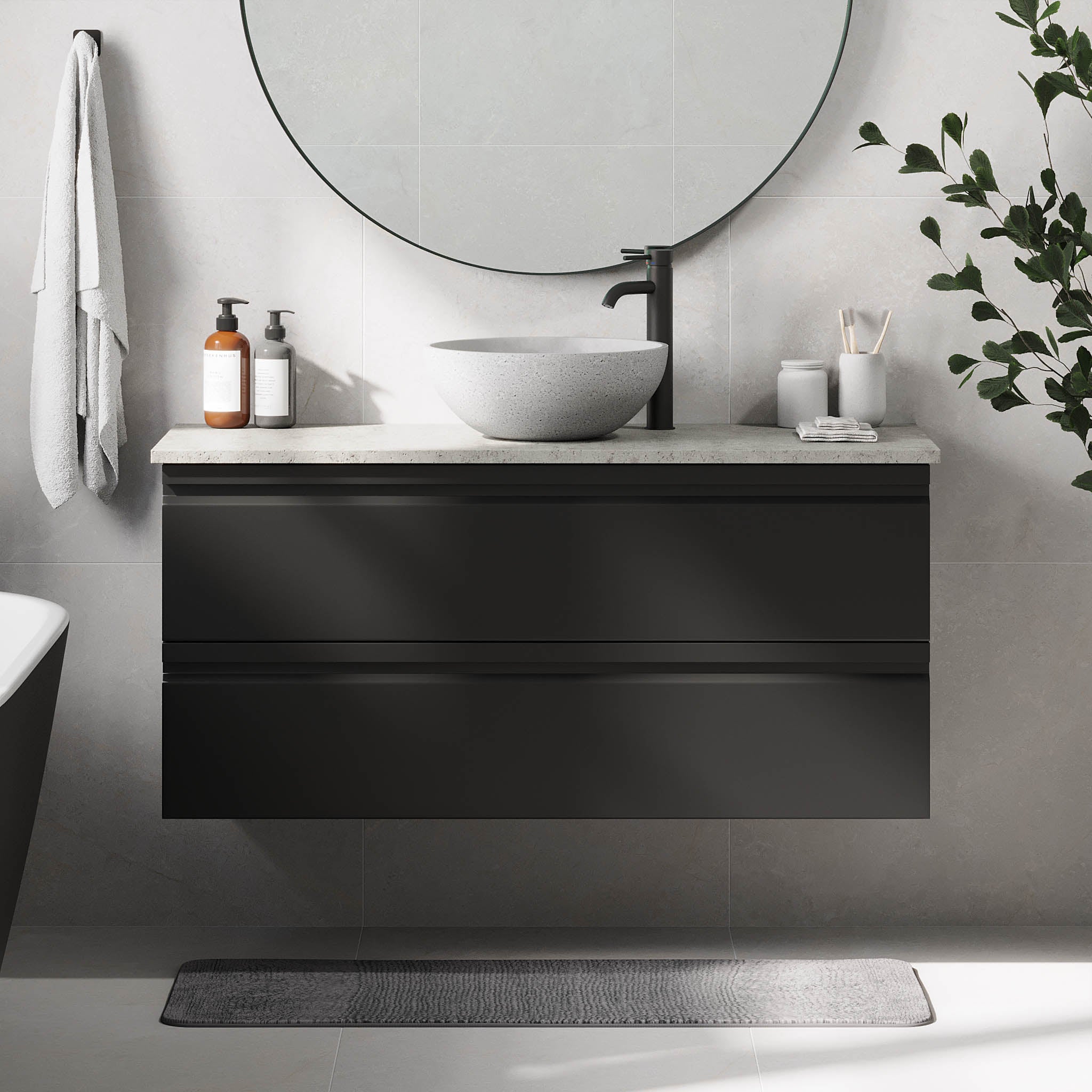 Bardufoss Badrumsmöbler, Svart Matt