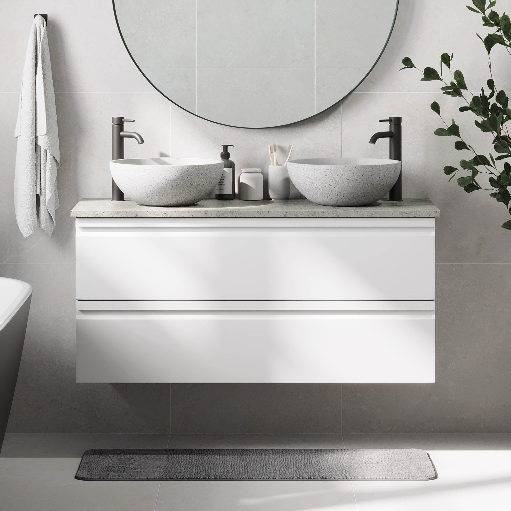 Bardufoss Badrumsmöbler, Vit Matt