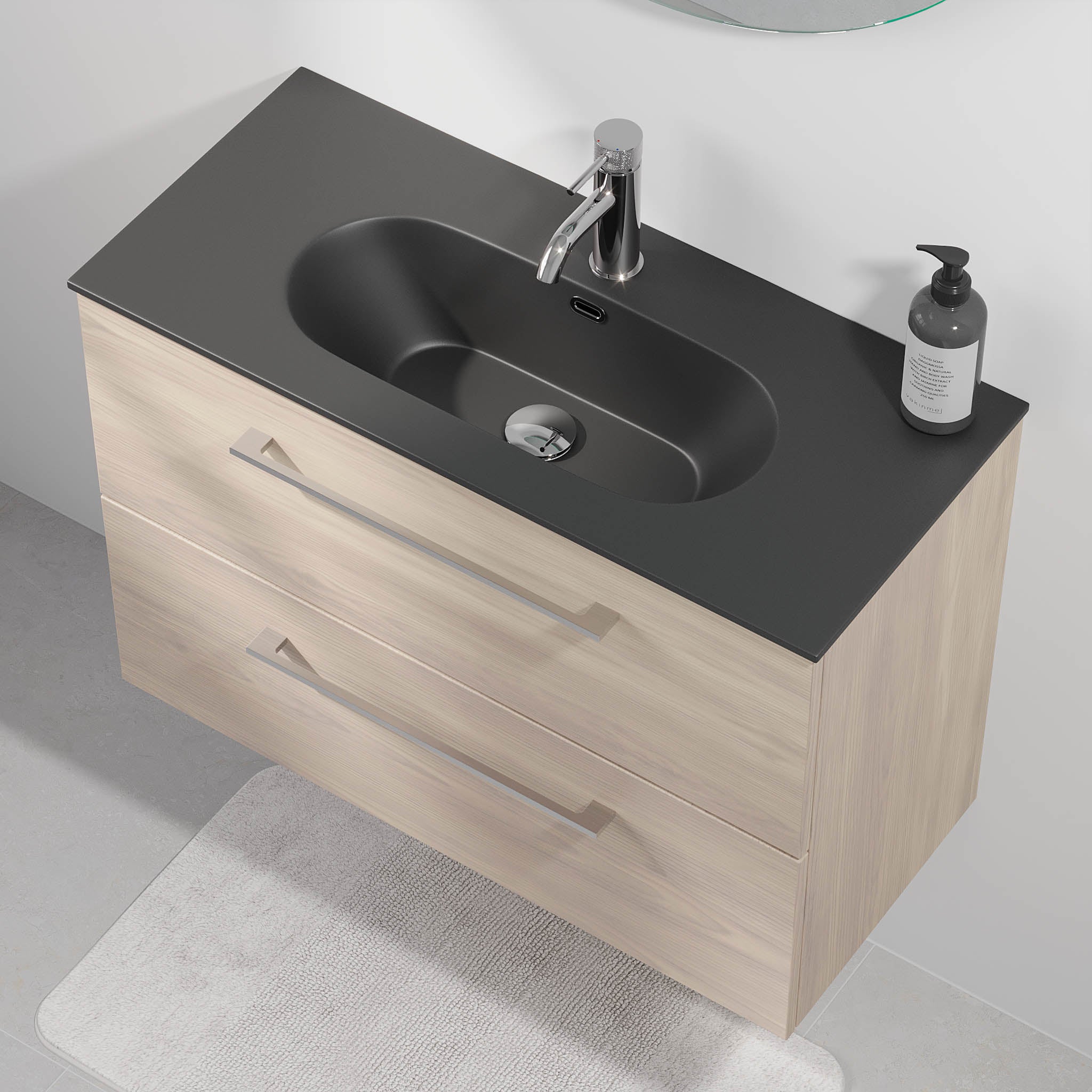 Horten Badrumsmöbler Slimline, Ljusträ