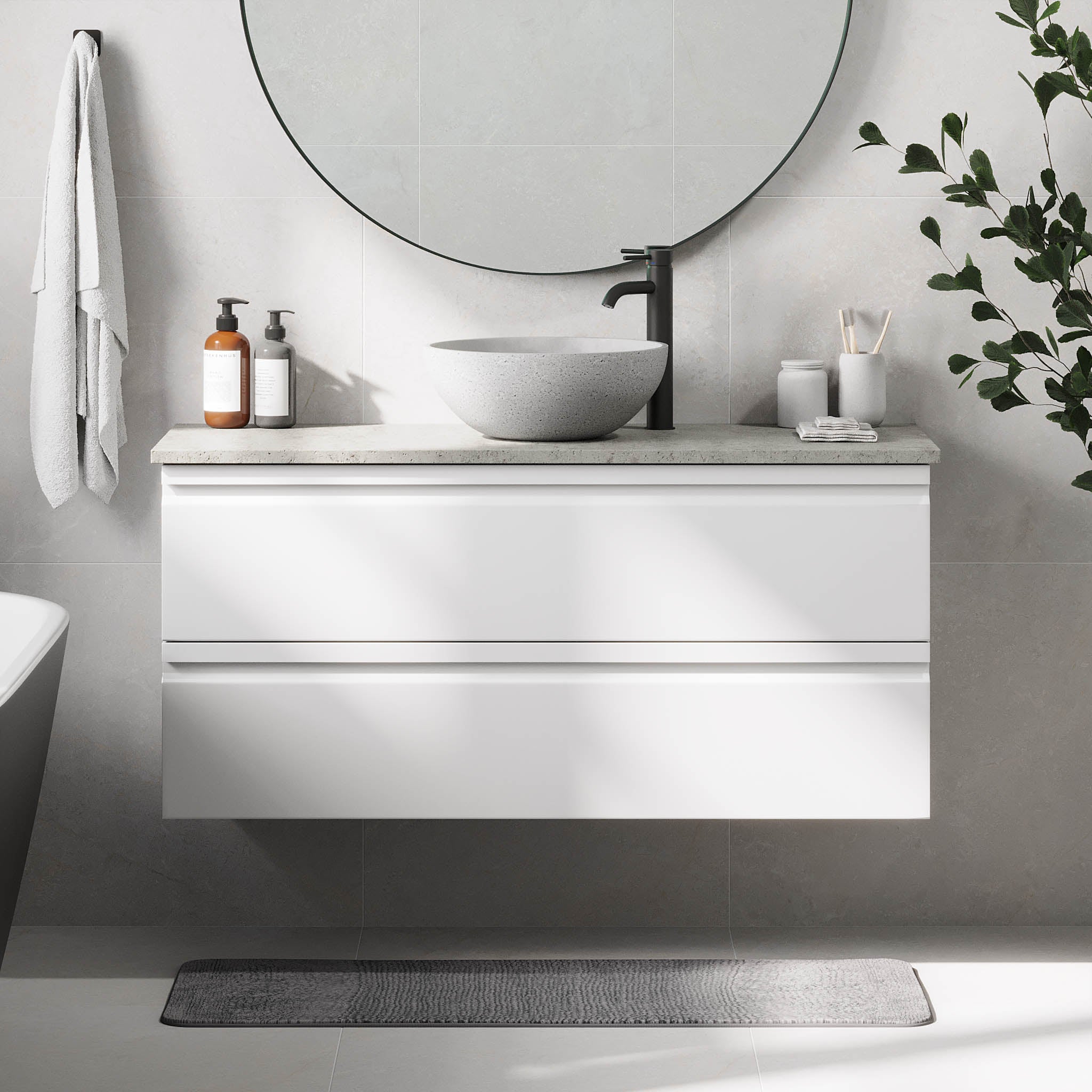 Bardufoss Badrumsmöbler, Vit Matt