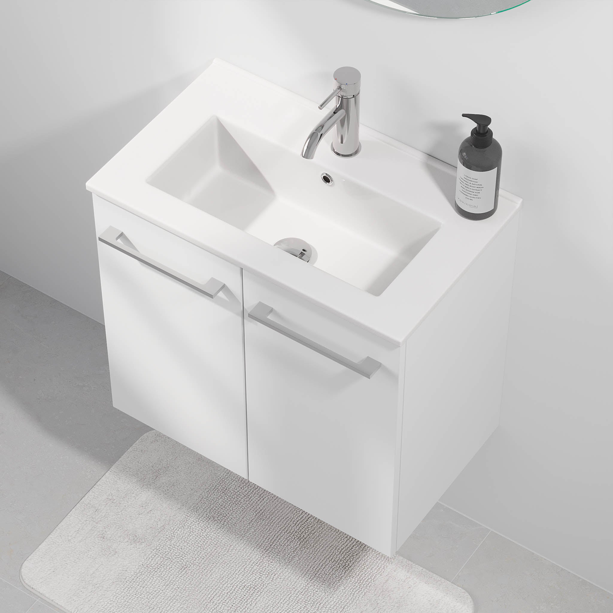 Magnor Badrumsmöbler Slimline med dörrar, Mattvit