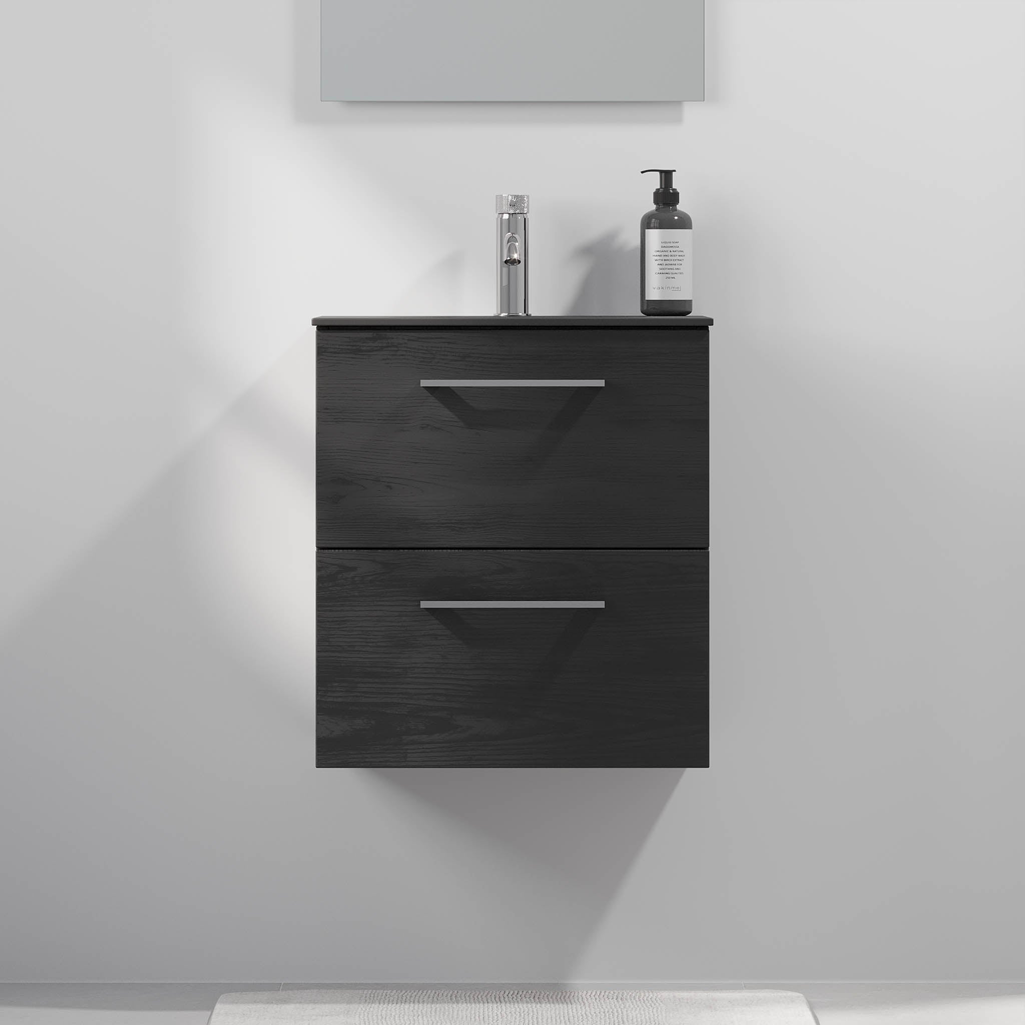 Horten Slimline Badrumsmöbler, Svart Trä