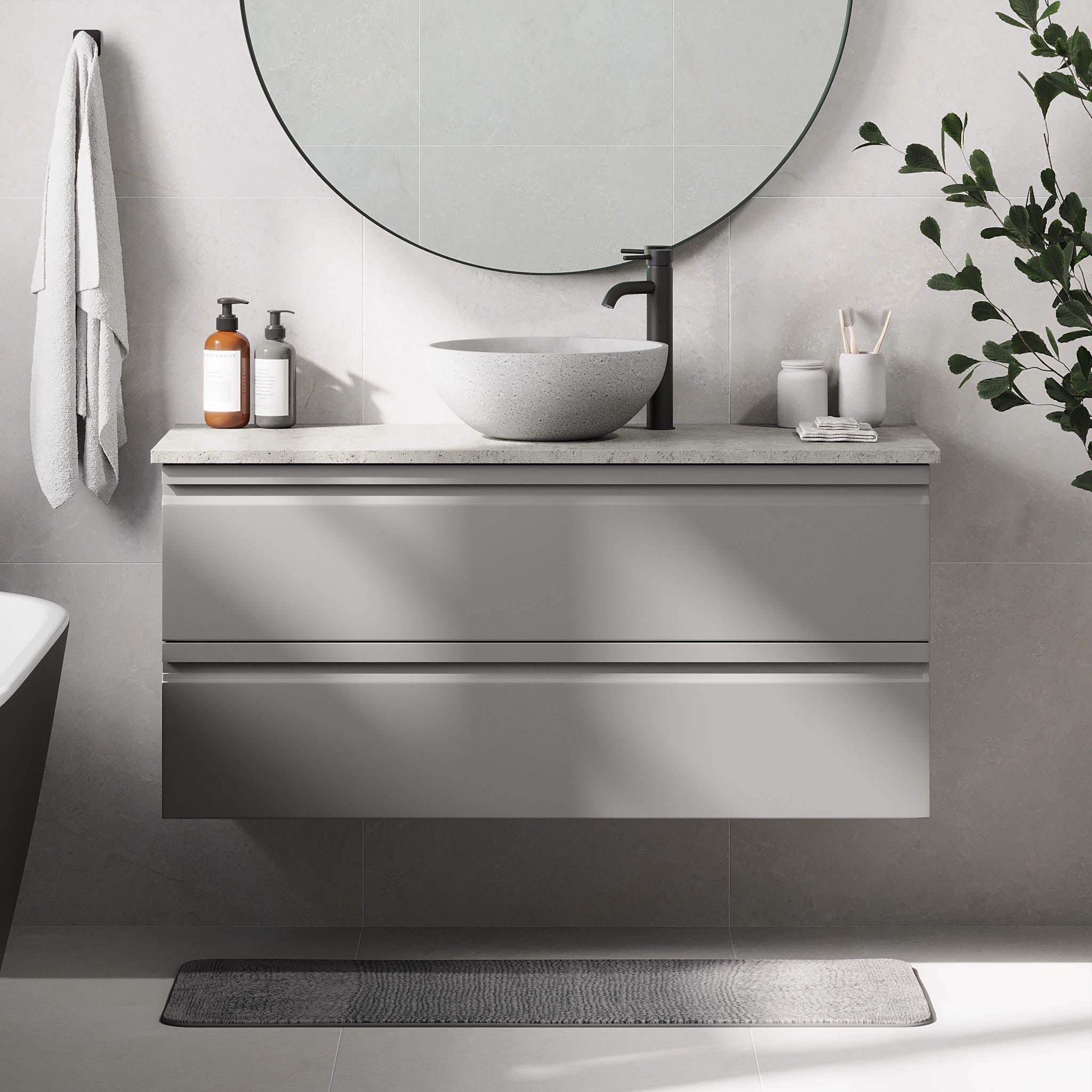 Bardufoss Badrumsmöbler, Grå Matt