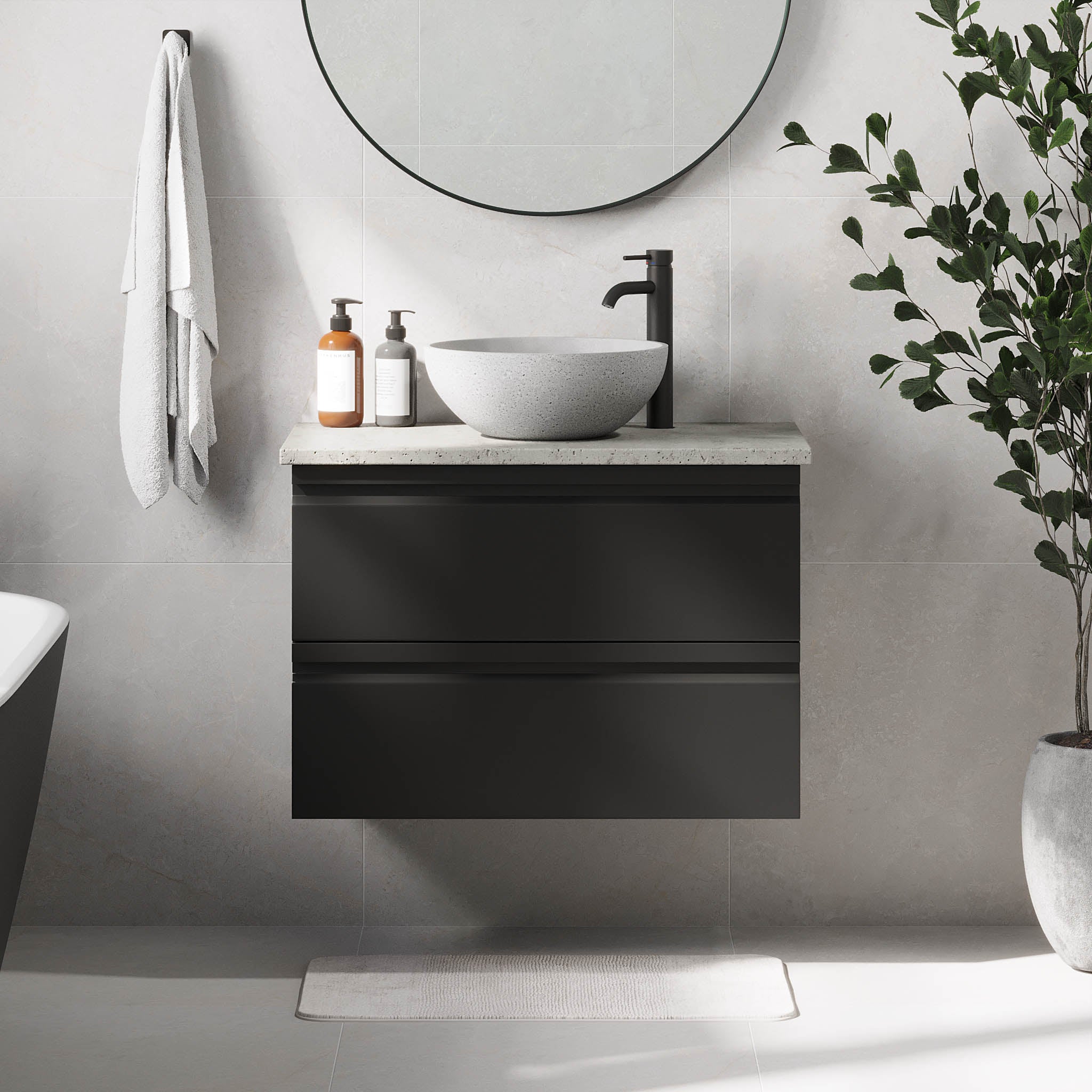 Bardufoss Badrumsmöbler, Svart Matt
