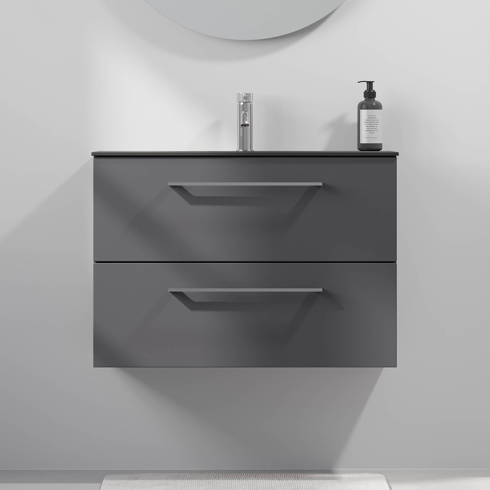 Horten Slimline Badrumsmöbler, Antracitgrå