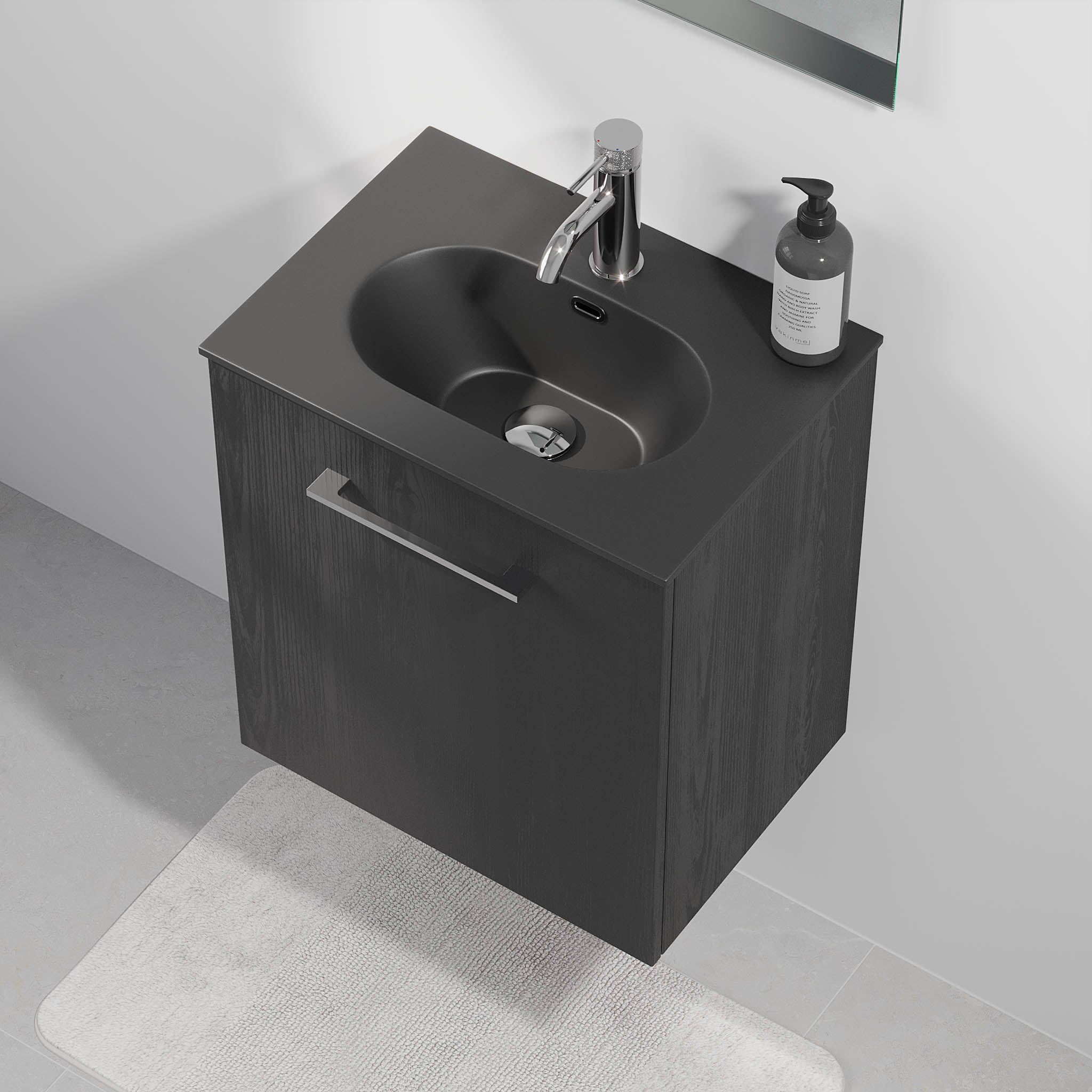 Horten Slimline Badrumsmöbler, Svart Trä