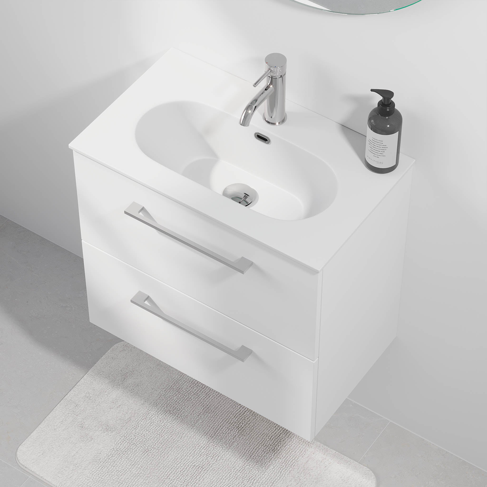 Harstad Slimline Badrumsmöbler, Vit Matt