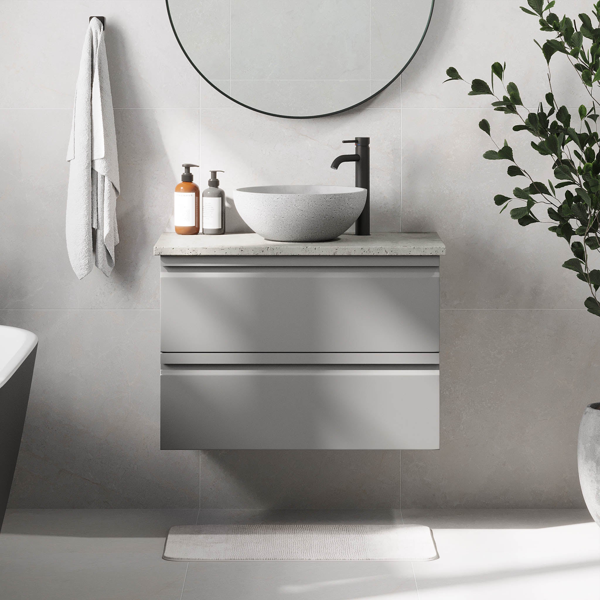 Bardufoss Badrumsmöbler, Grå Matt