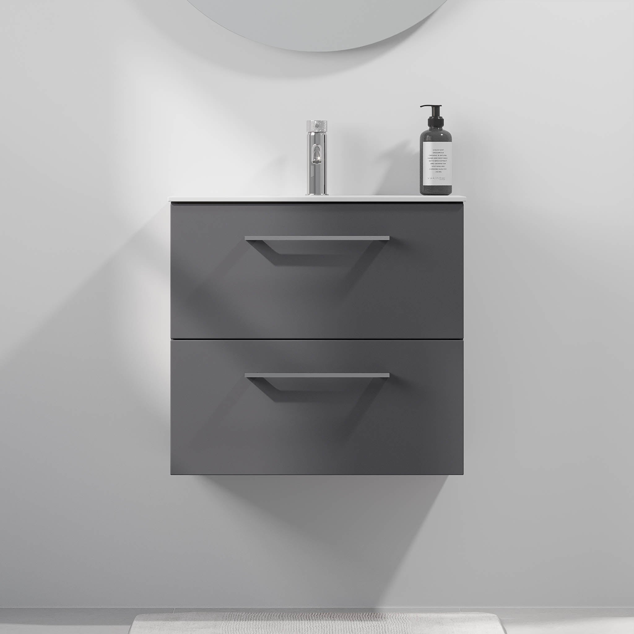 Hamar Slimline Badrumsmöbler, Antracitgrå