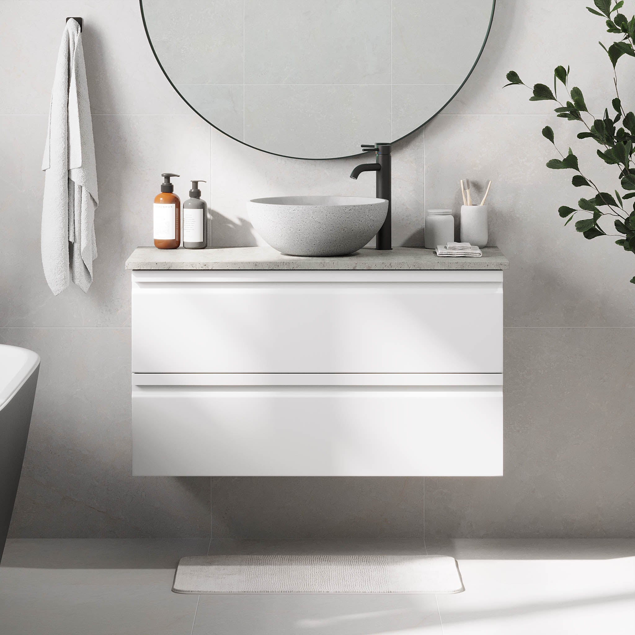 Bardufoss Badrumsmöbler, Vit Matt