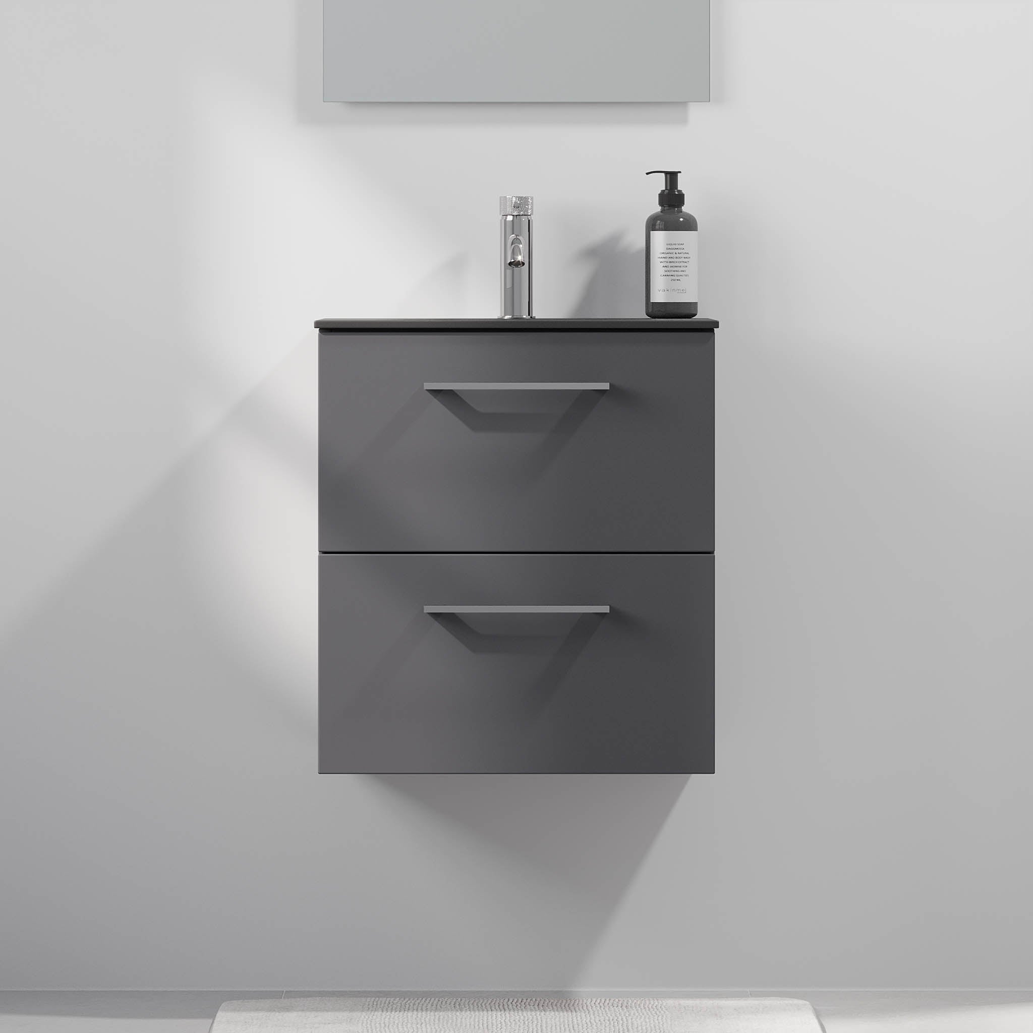 Horten Slimline Badrumsmöbler, Antracitgrå