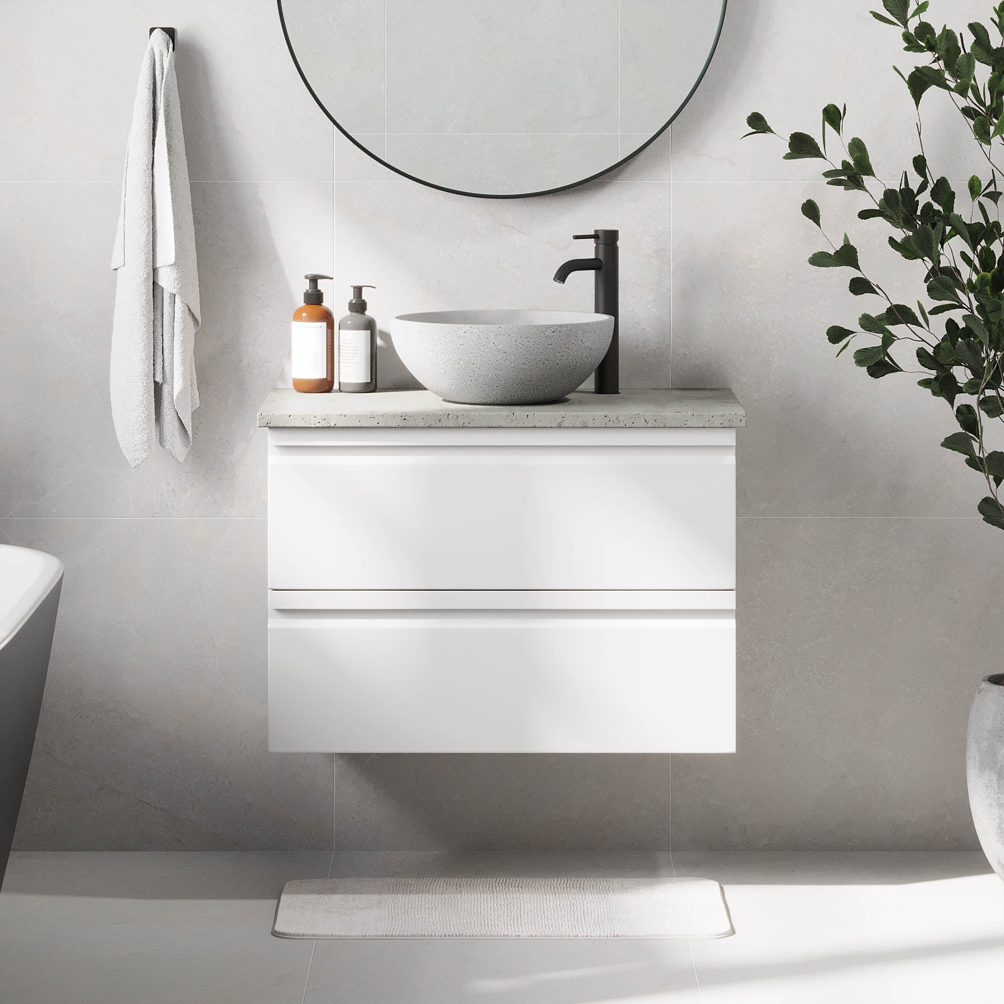 Bardufoss Badrumsmöbler, Vit Matt