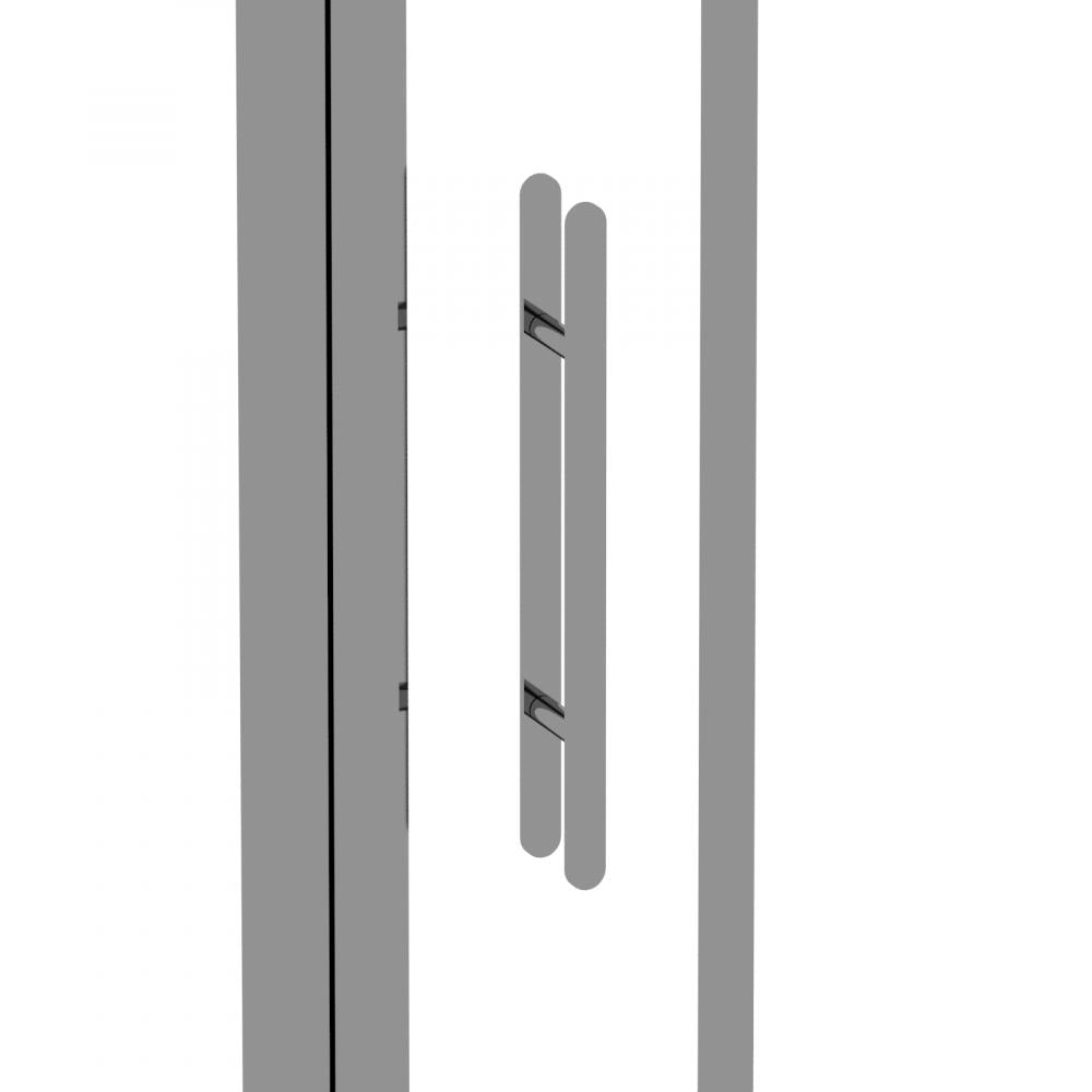 Vänern Alu profilsats & handtag (för 1 dörr) Rak, Krom