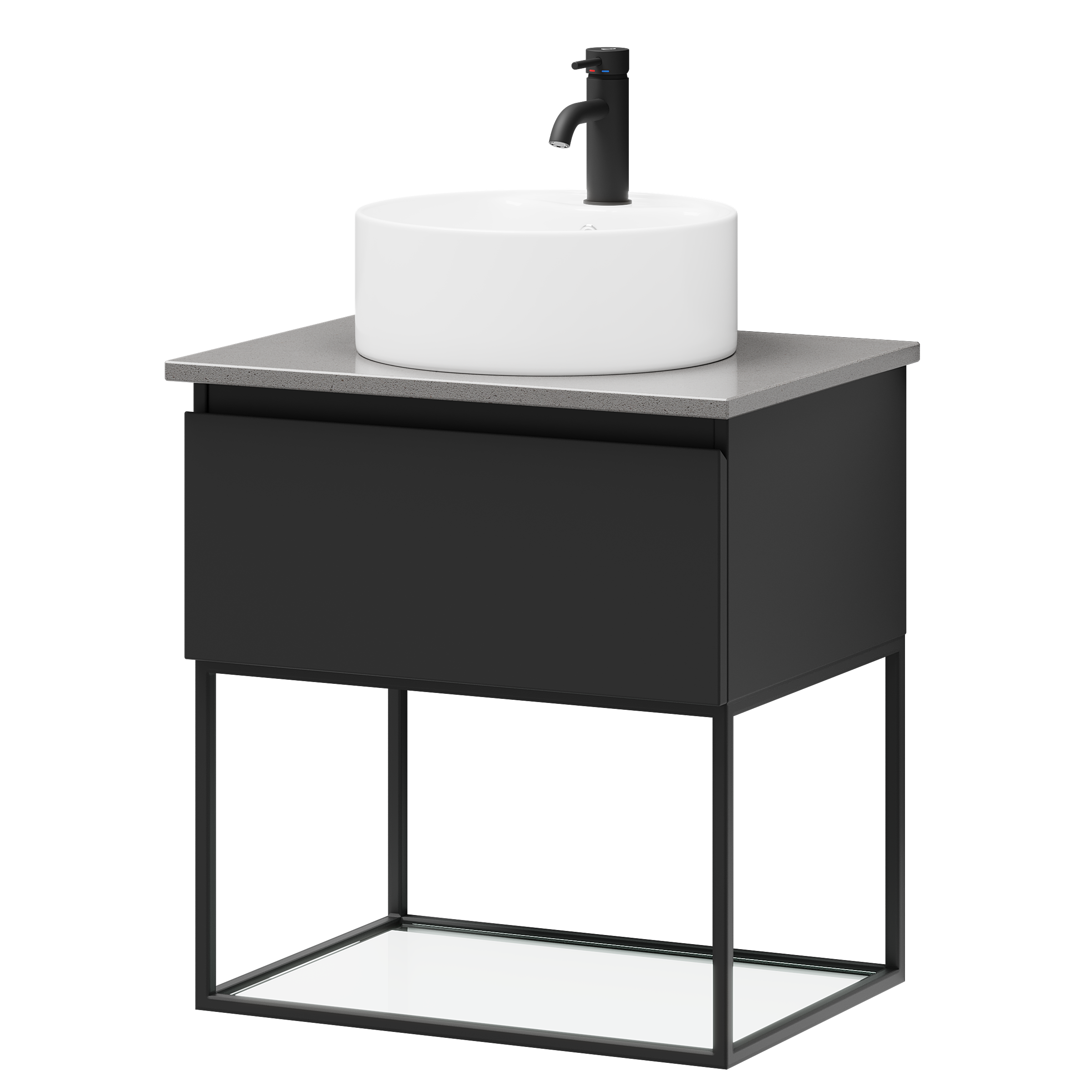 Stangvik Bathroom furniture, Matte Black