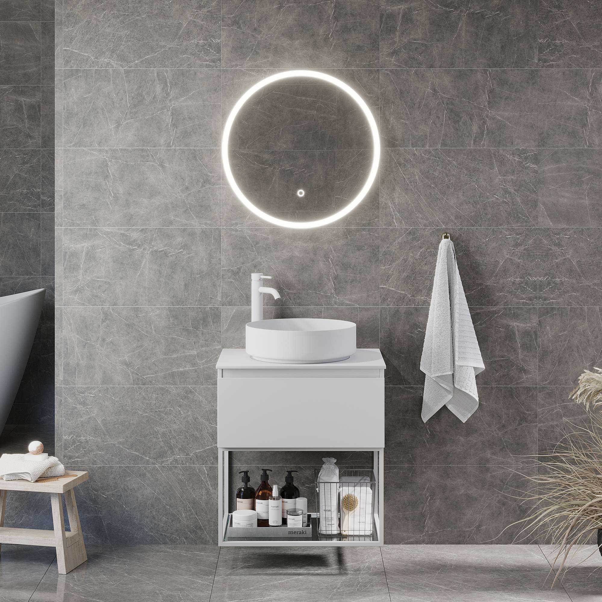 Selbu Compact Badrumsmöbel, matt vit