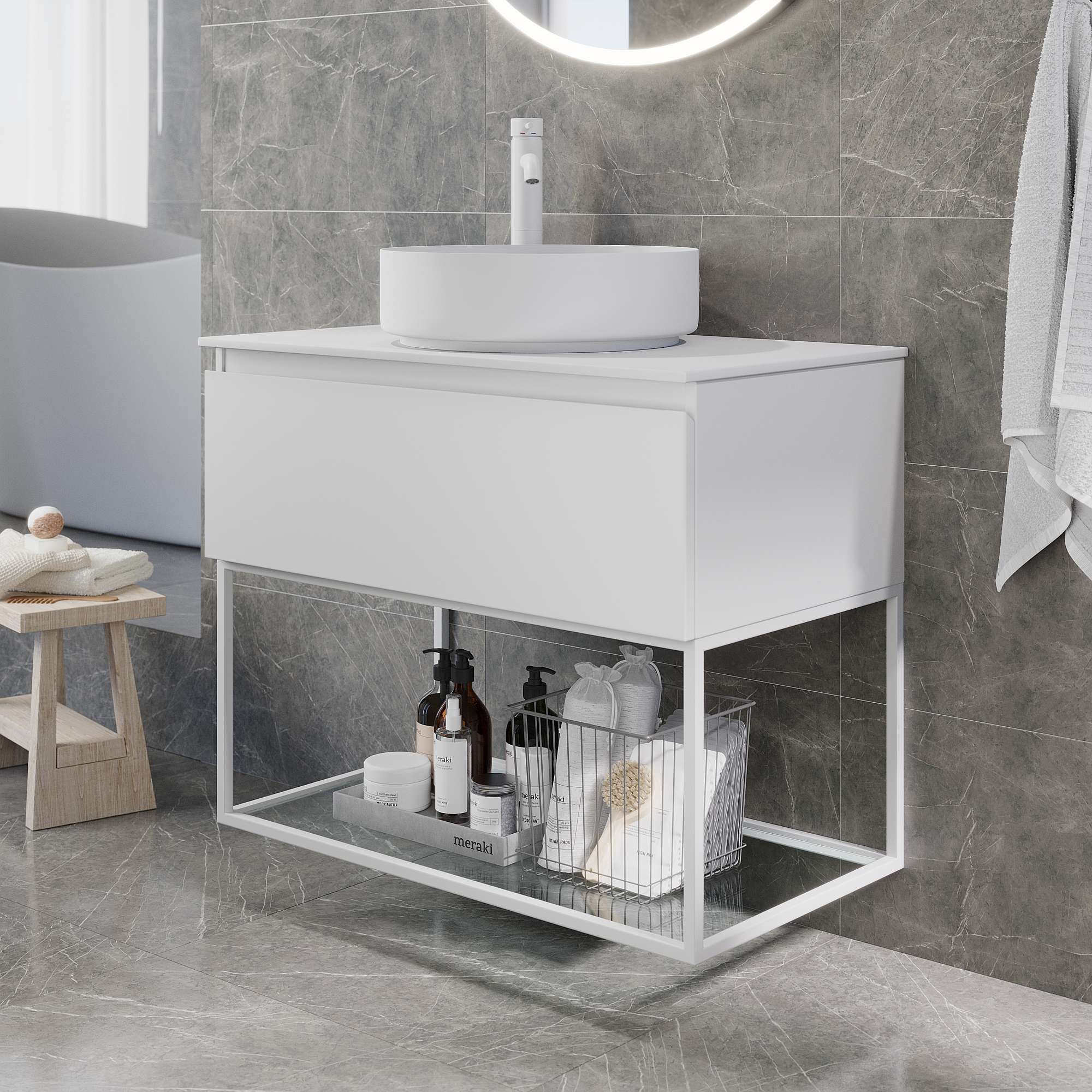 Selbu Compact Badrumsmöbel, matt vit