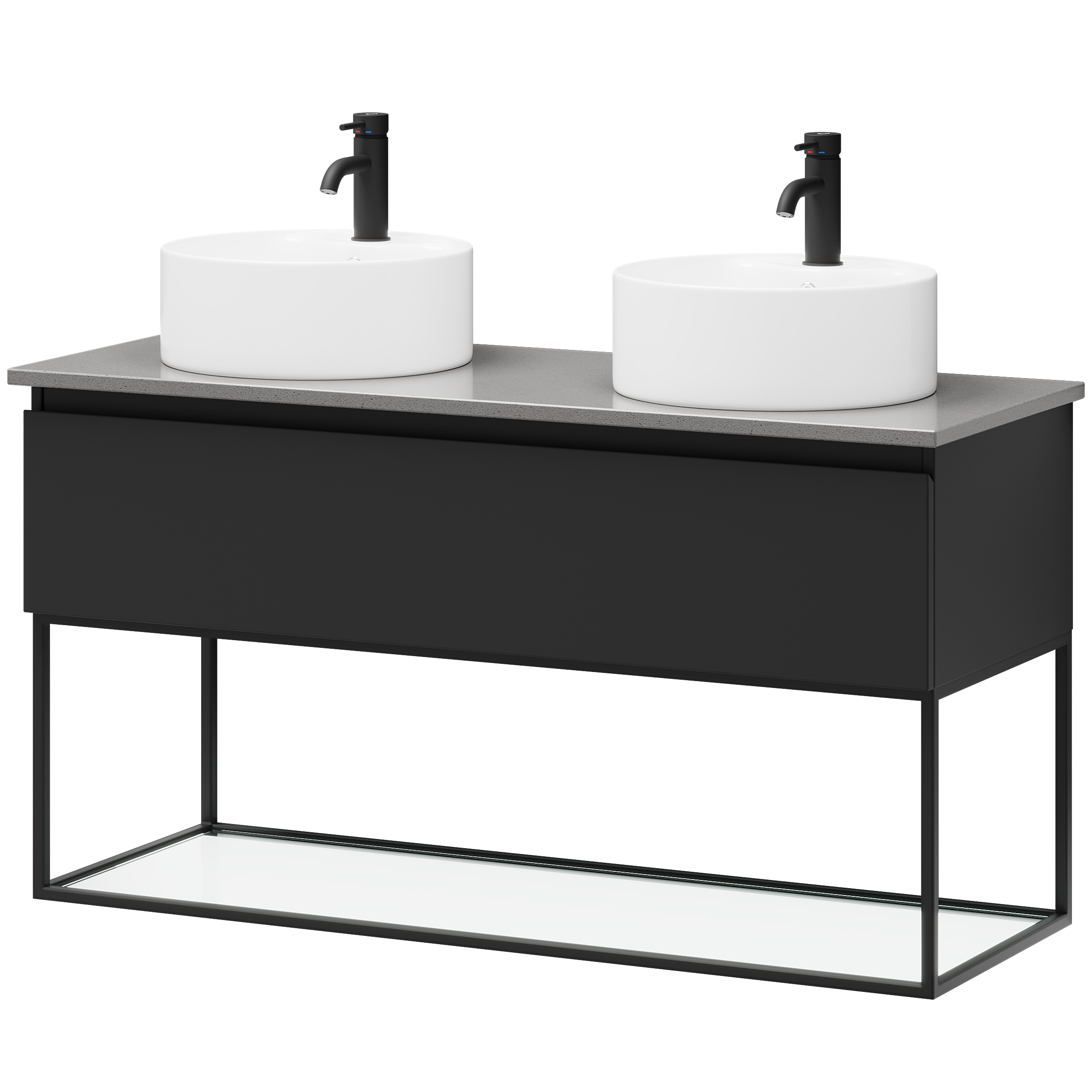 Stangvik Bathroom furniture, Matte Black