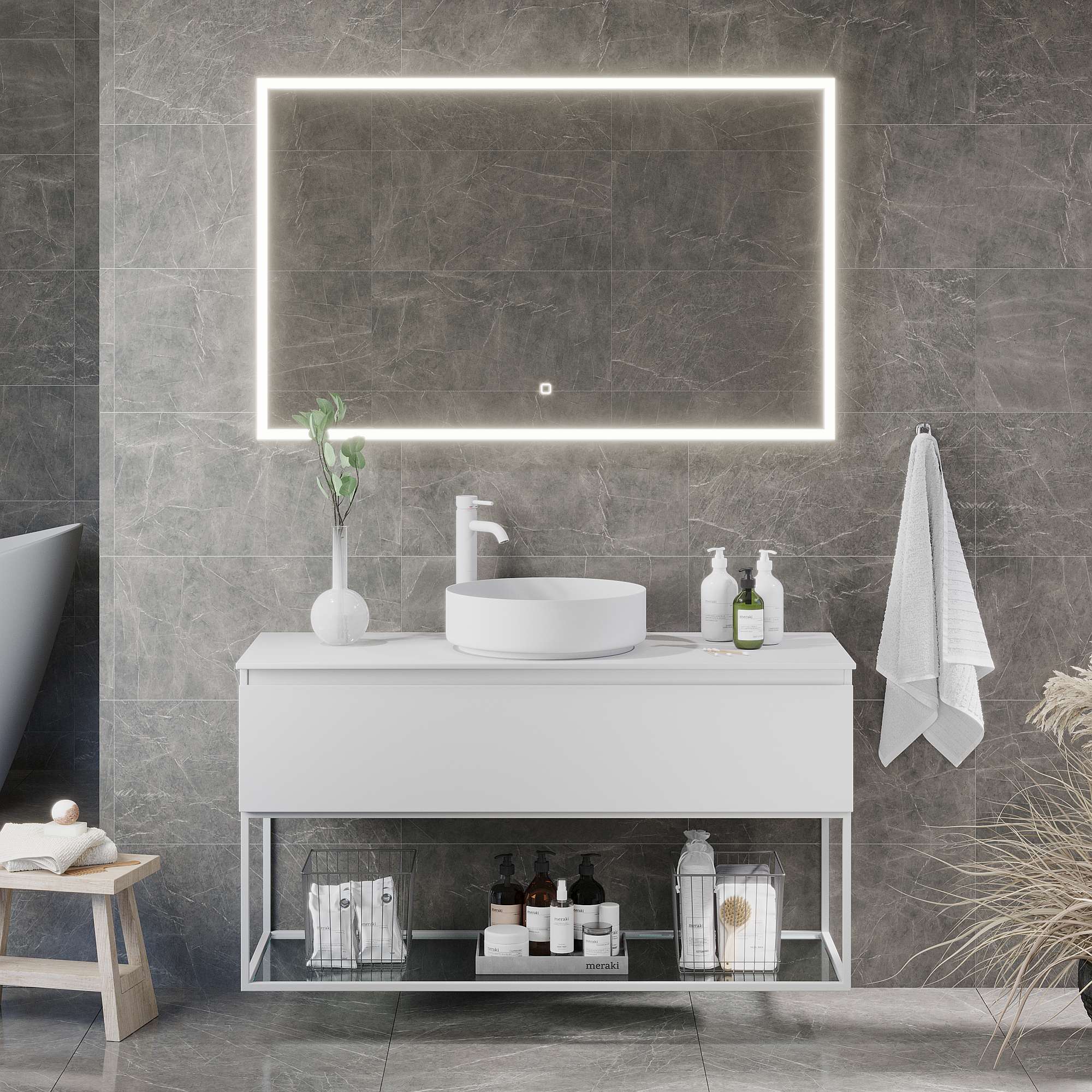 Selbu Compact Badrumsmöbel, matt vit