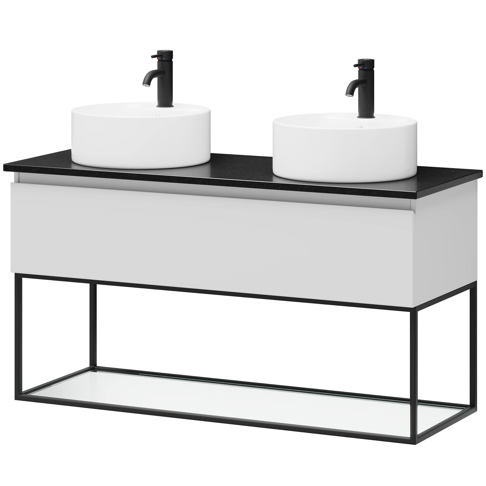 Stangvik Badrumsskåp, Matt Vit