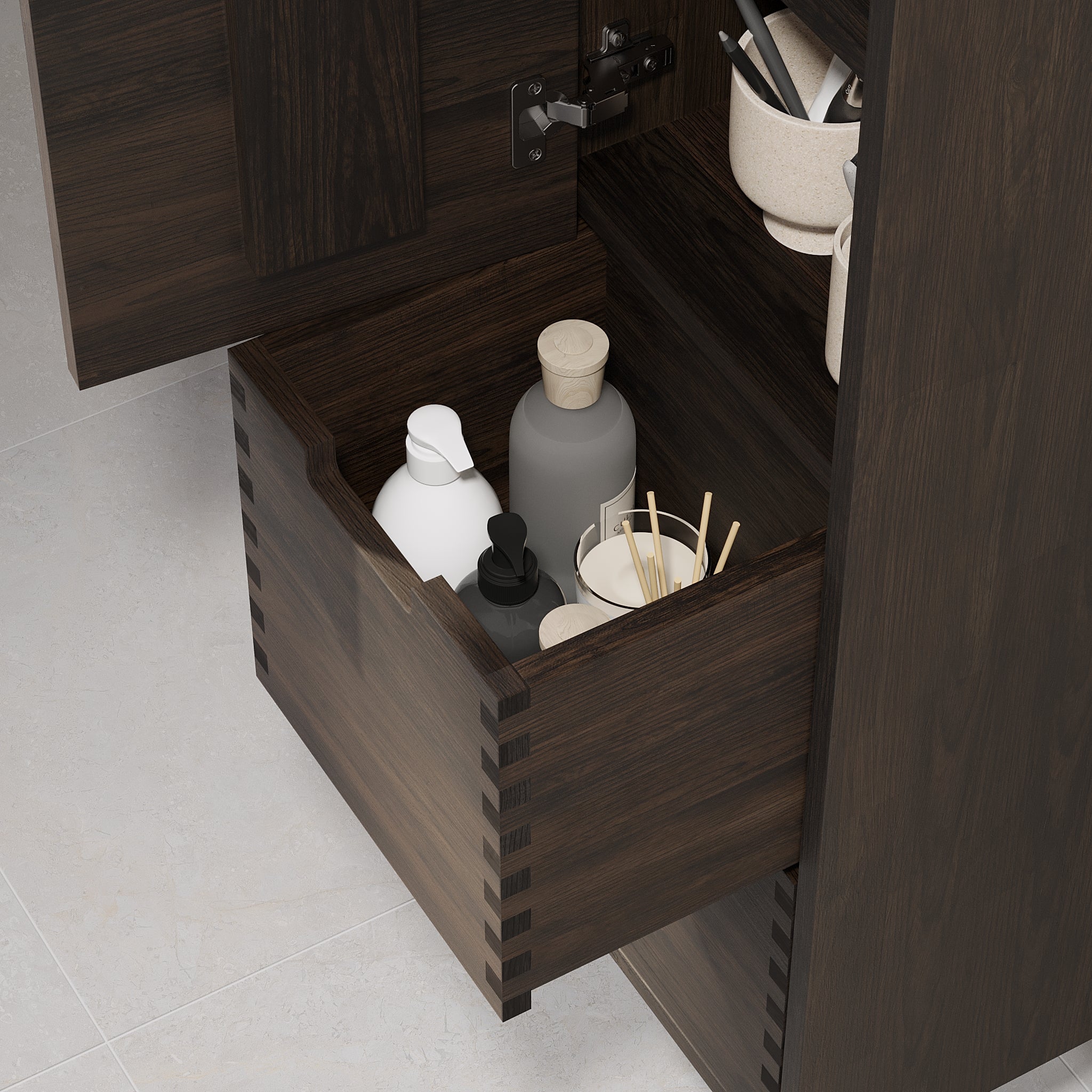 Egeskov, Furniture Set - High Cabinet, Oak Black - 35 cm - MASTERSTORE - 8595677194135 - Furniture Set - Code - 96-035-52-82-43 - 8595677194135