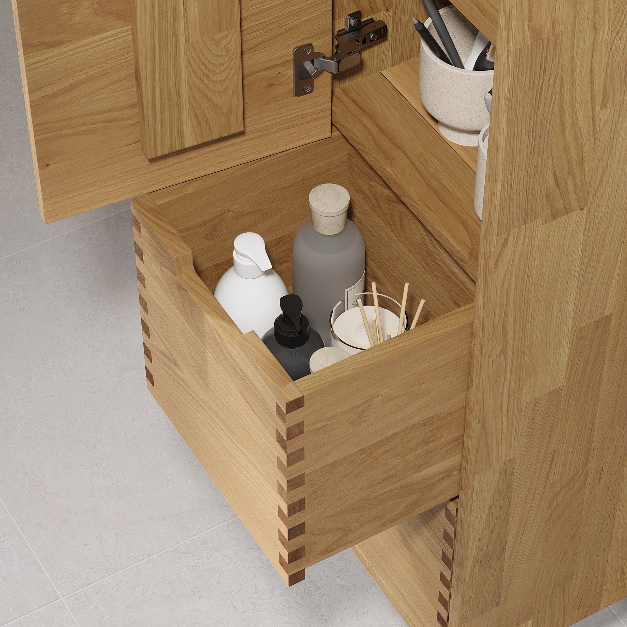 Egeskov, Furniture Set - High Cabinet, Oak - 35 cm - MASTERSTORE - 8595677194104 - Furniture Set - Code - 96-035-52-86-43 - 8595677194104