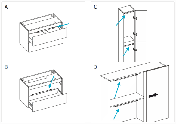 Lynæs LED-ljus för tvättställsskåp