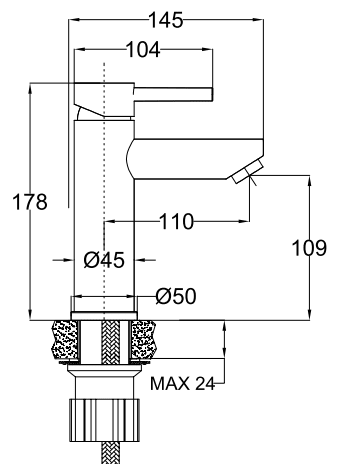 Ringsted, Mixer - Wash Basin, Black Mat - 4,5 cm - MASTERSTORE - 8595677184679 - Mixer - Wash Basin - 28-017-03-02-02 - 8595677184679