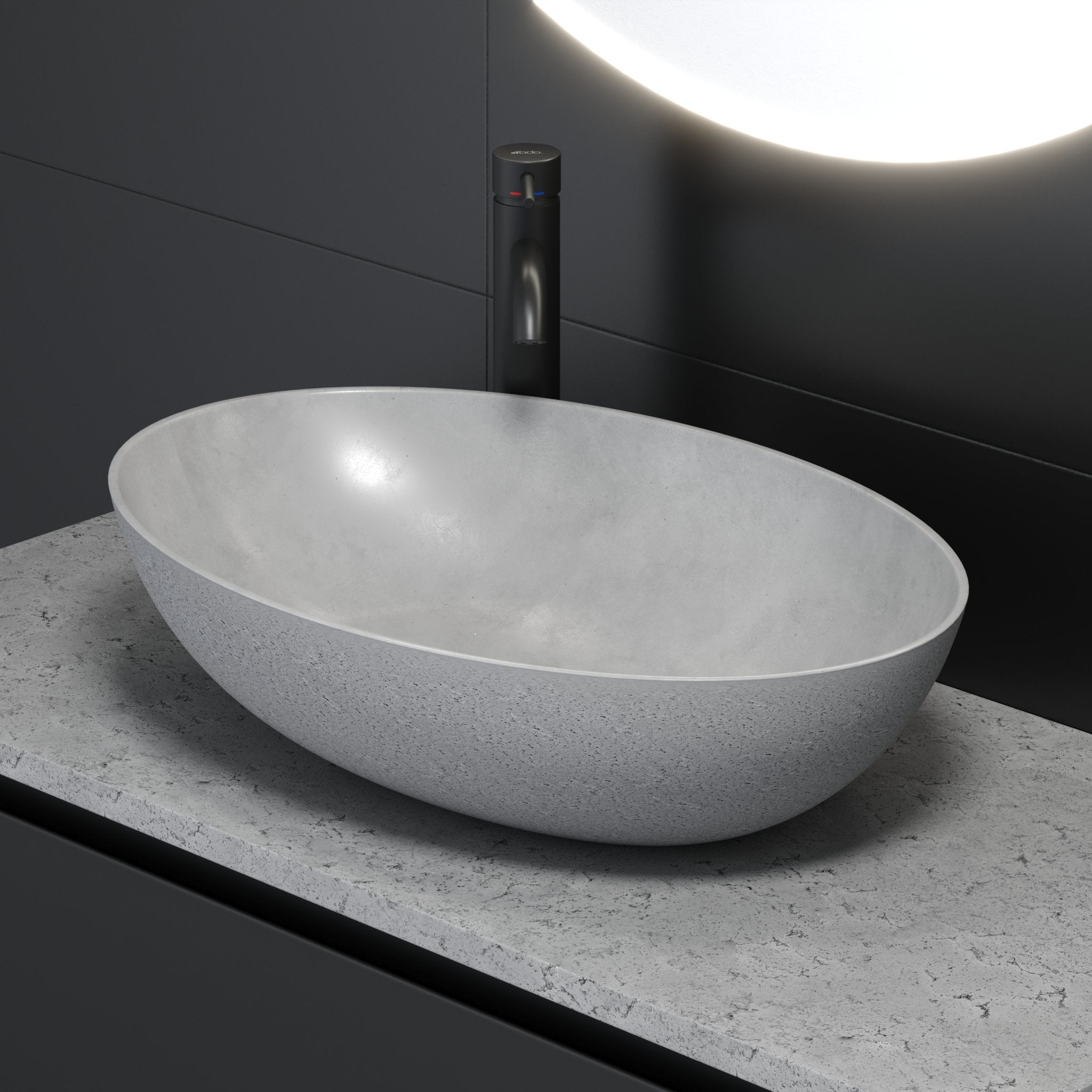Olsborg, Wash Basin, Grey Concrete - 60 cm - MASTERSTORE - 8595677136173 - Wash Basin - 06 - 060 - 19 - 23 - 00 - 8595677136173