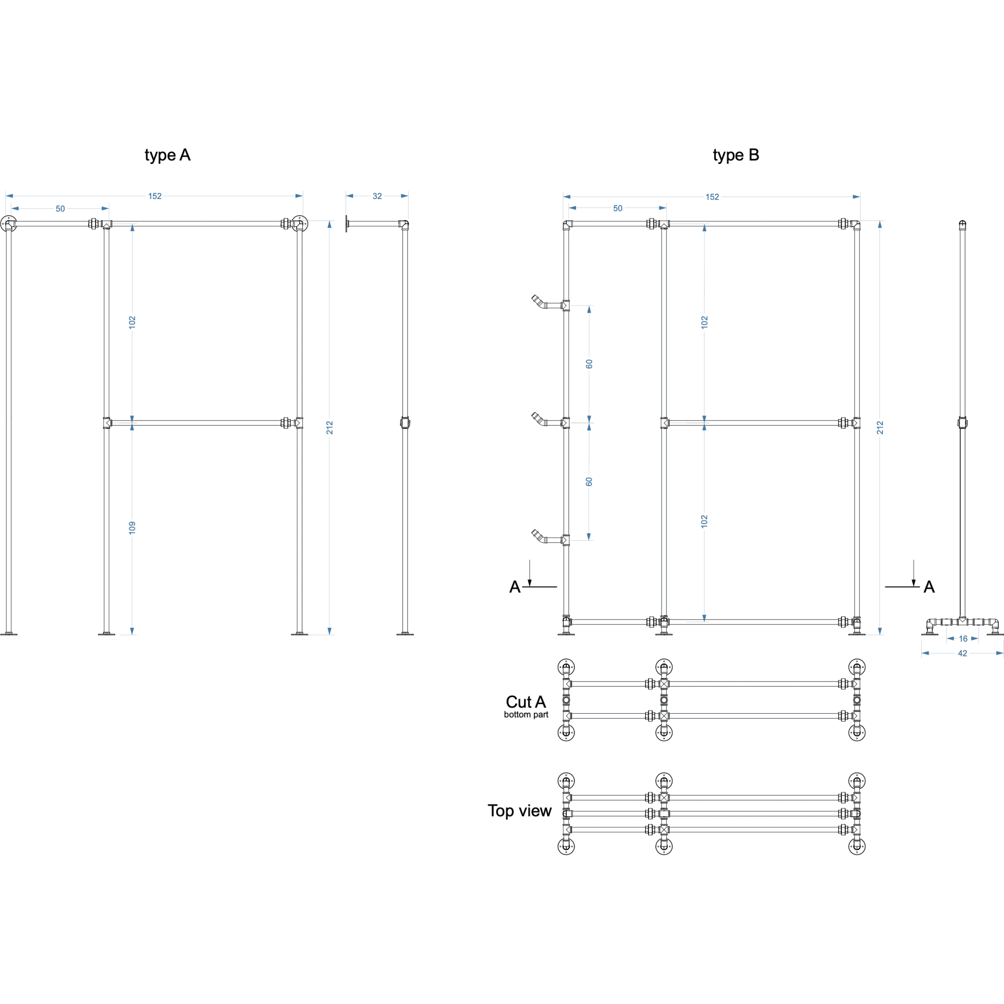 Mors, Wardrobe, Black Mat - 152 cm - MASTERSTORE - 8595677116403 - Wardrobe - 50 - 212 - 02 - 02 - 04 - 8595677116403