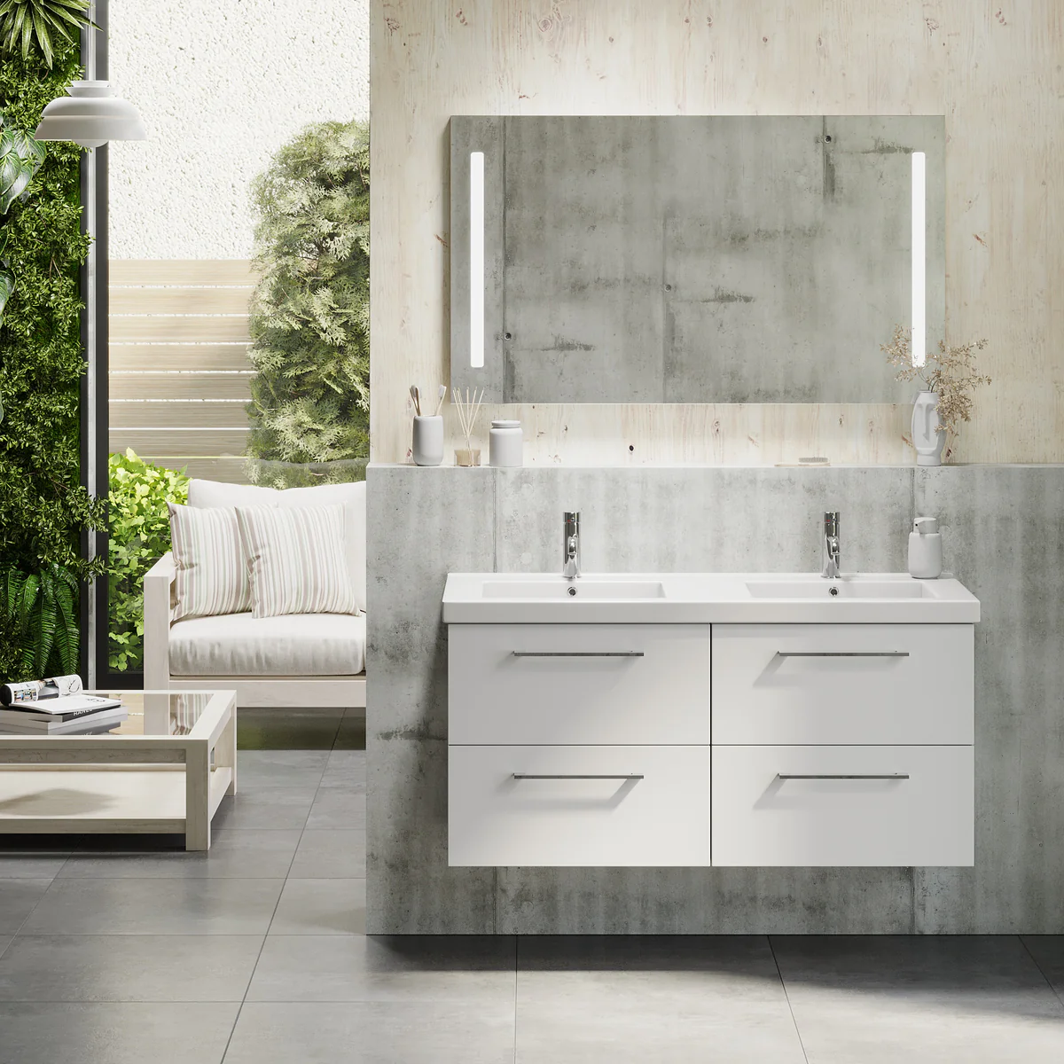 Malvik Bathroom Furniture, matt white